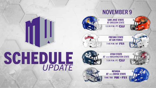 Schedule Updates for Nov. 9 Football Games