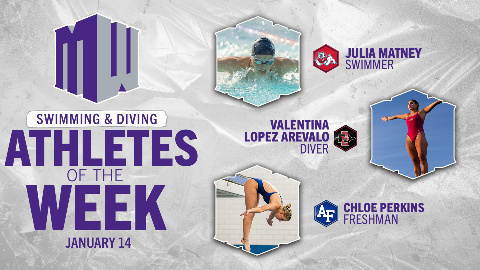 MW Swimming & Diving Athlete of the Week - Jan. 14