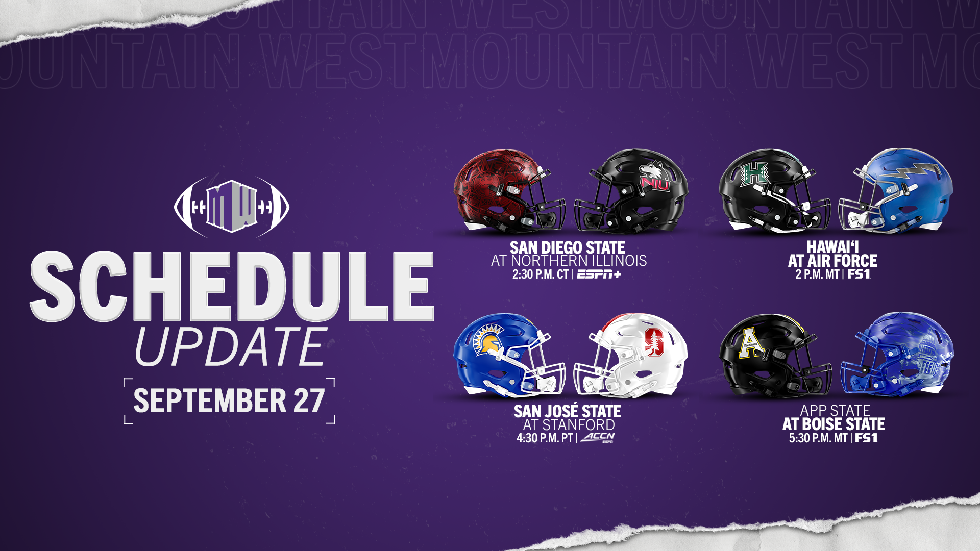 Football Broadcast Schedule Updates Announced