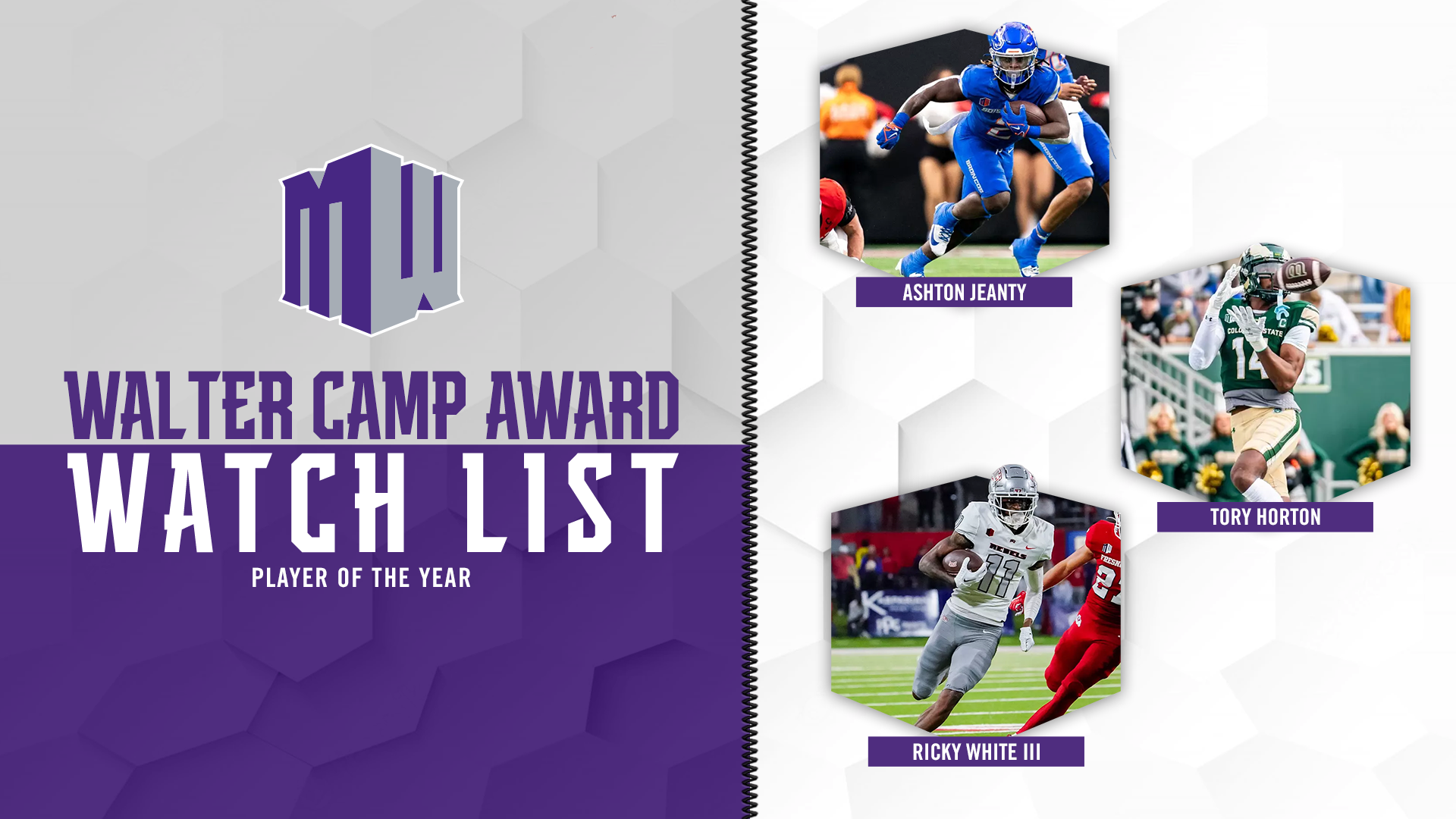 Three MW Players on Walter Camp Player of the Year Preseason Players to Watch List