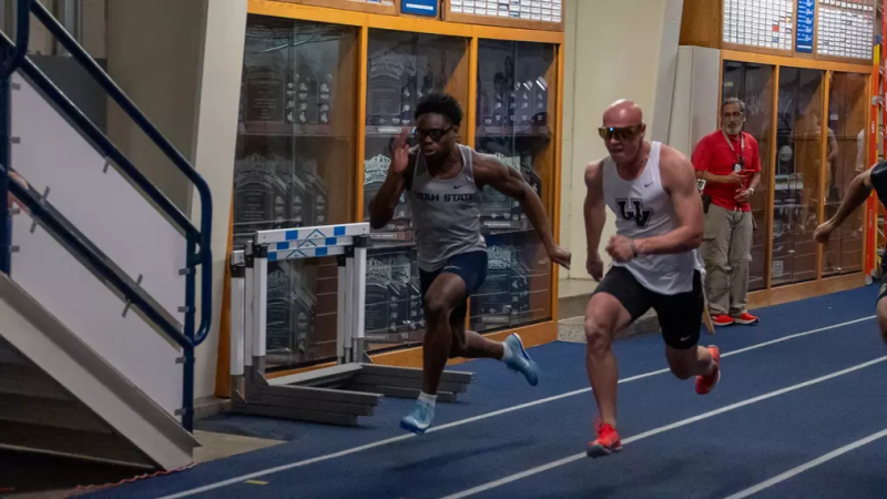 Ayodele Ojo, Jr. Breaks School Record as Utah State Track & Field Excels at Snake River Open