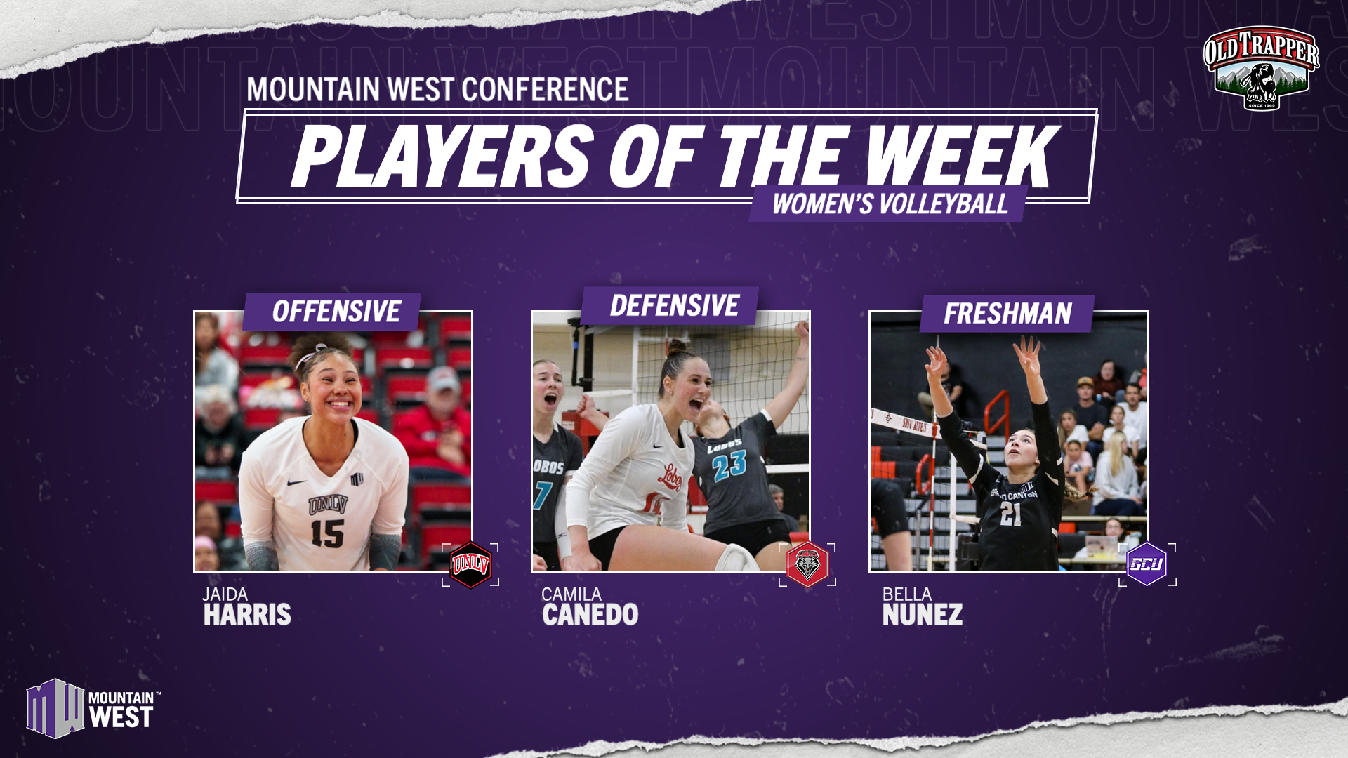 Old Trapper Mountain West Women's Volleyball Players of the Week - Oct. 20