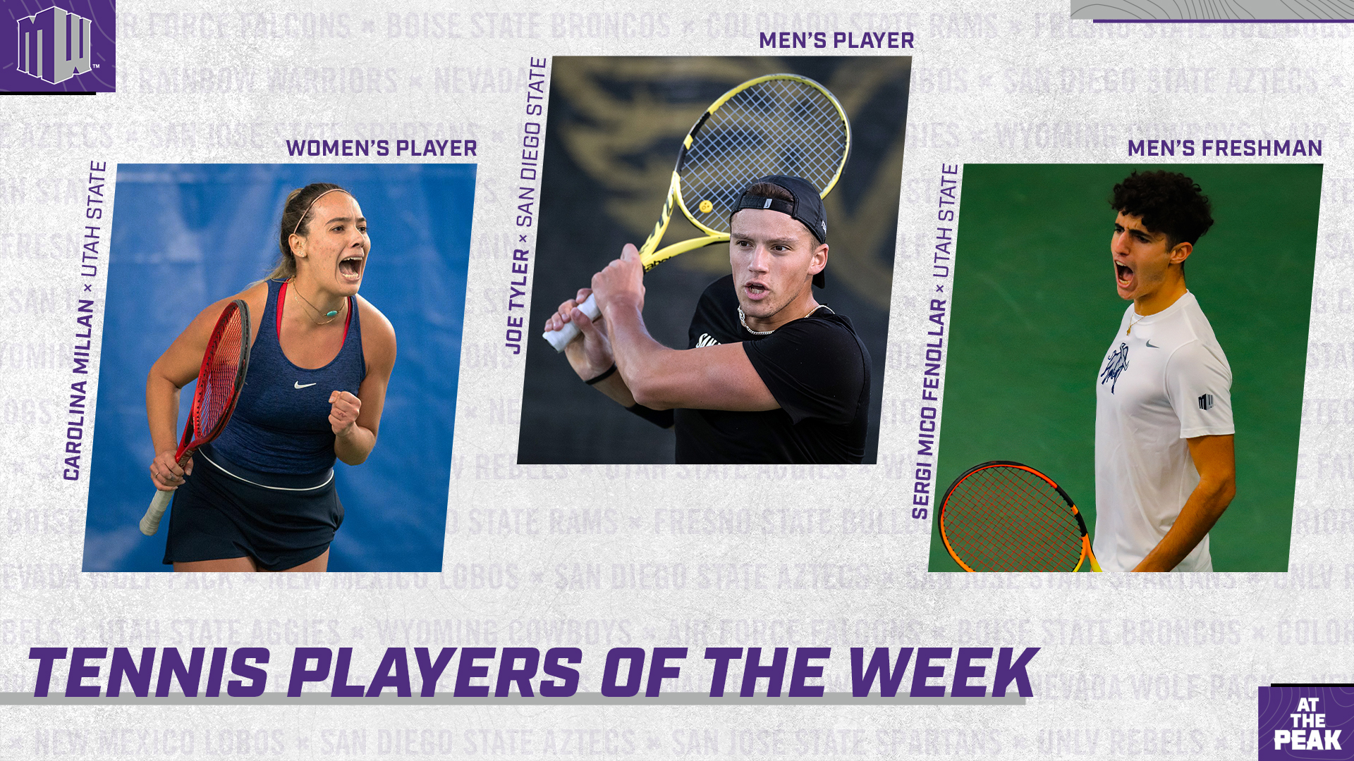 MW Men's and Women's Tennis Players of the Week - March 2