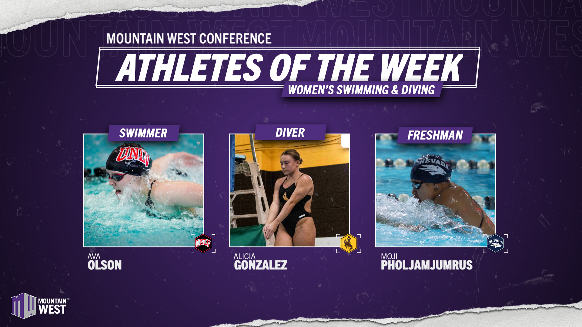 Mountain West Women's Swimming & Diving Athletes of the Week - Oct. 7