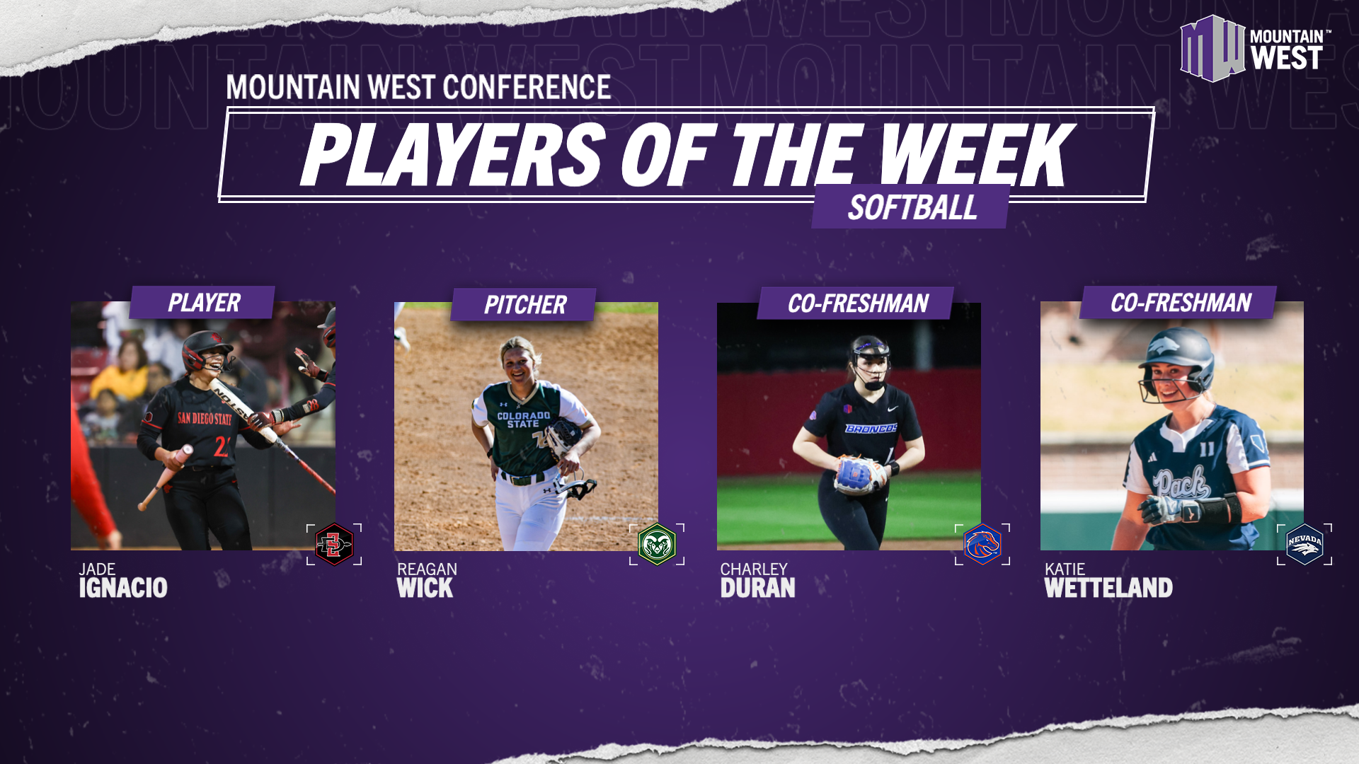 Mountain West Softball Players of the Week - Feb. 9