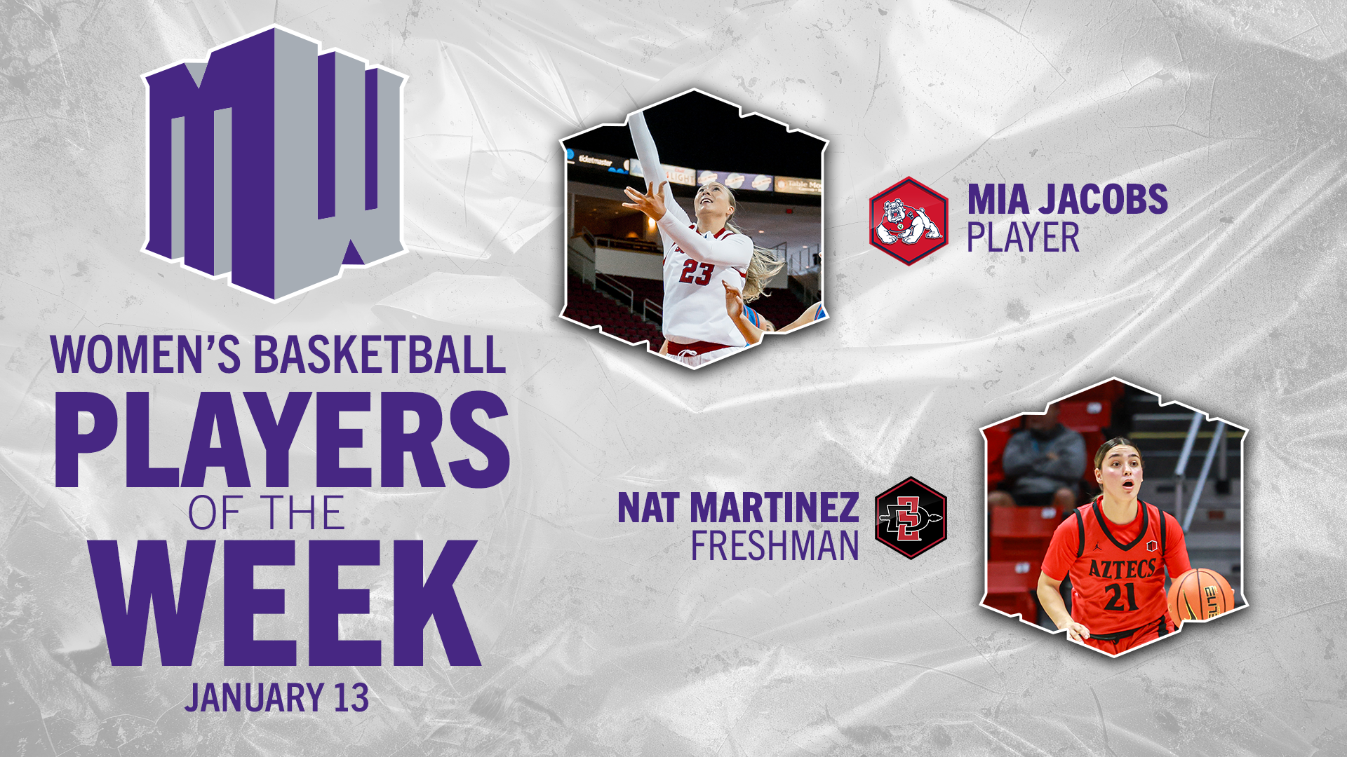 MW Women's Basketball Players of the Week - Jan. 13