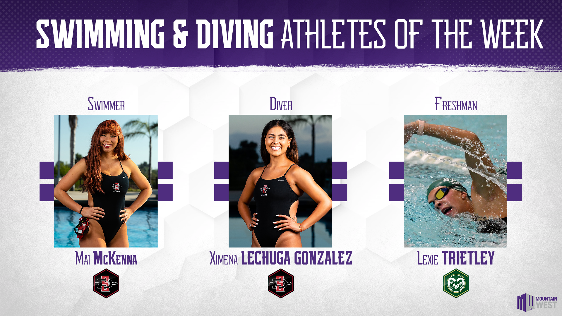 MW Swim & Dive Athletes of the Week - Jan. 10