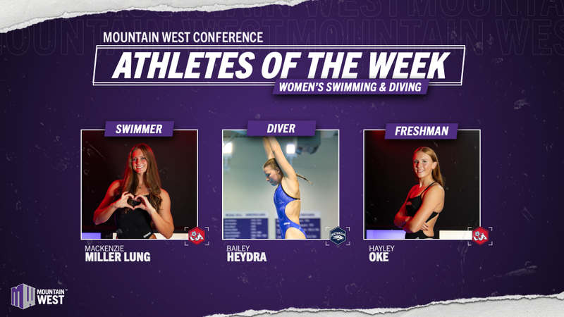 Mountain West Women’s Swimming & Diving Athletes Of The Week – Jan. 27