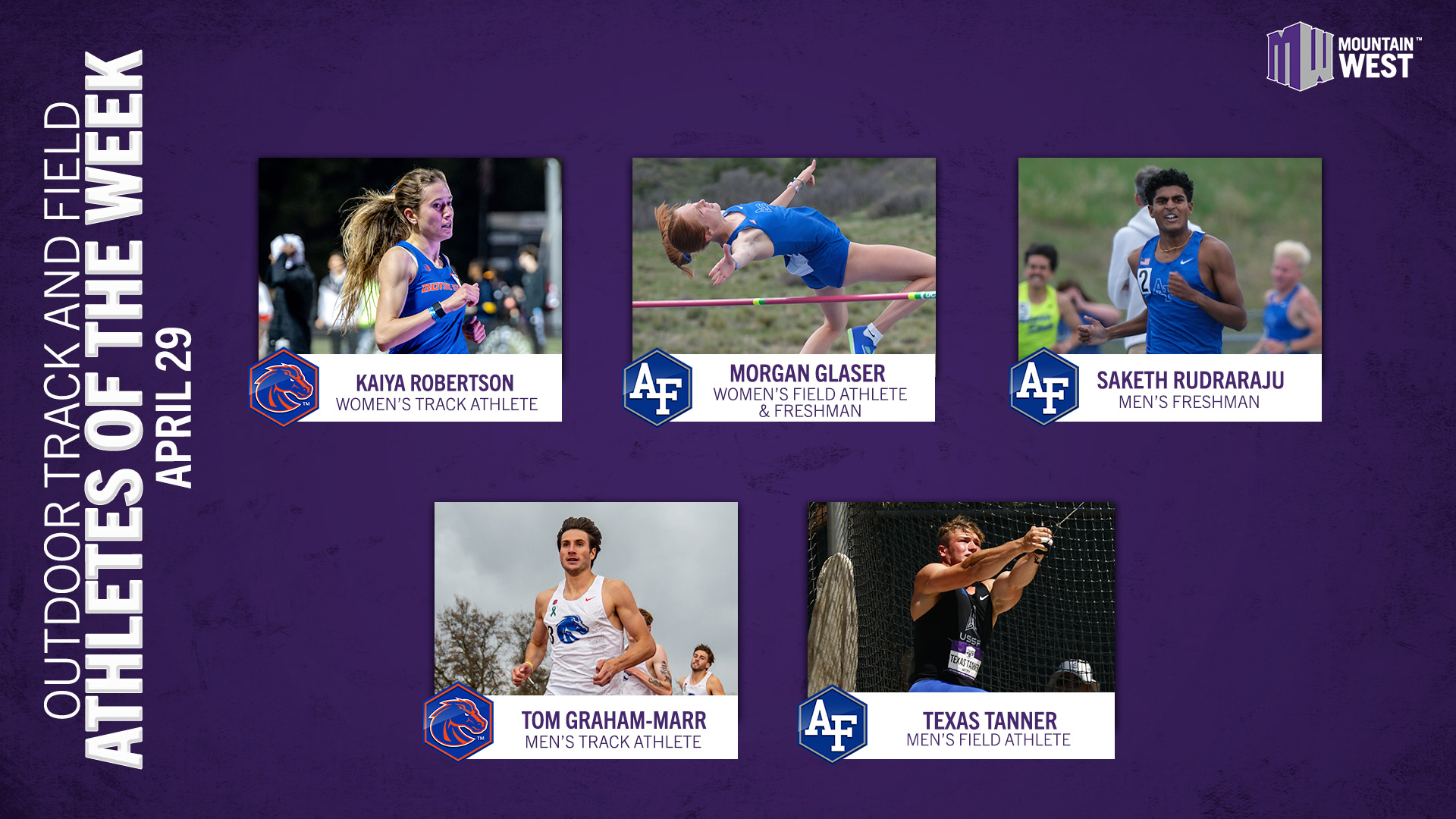 Mountain West Outdoor Track & Field Athletes of the Week - May 13