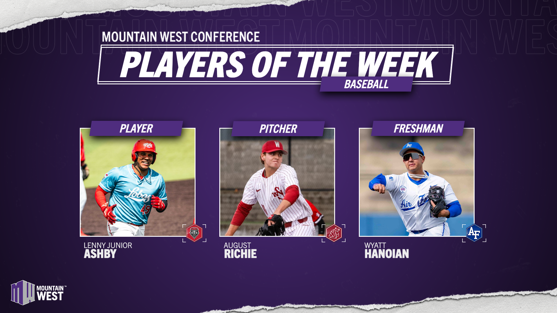 MW Baseball Players of the Week - April 13