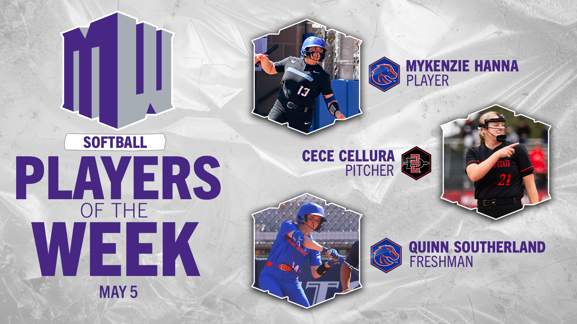 MW Softball Players of the Week - May 5