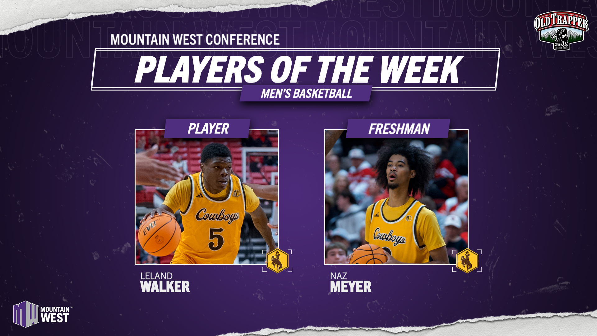 Old Trapper Mountain West Men's Basketball Players of the Week - Dec. 1