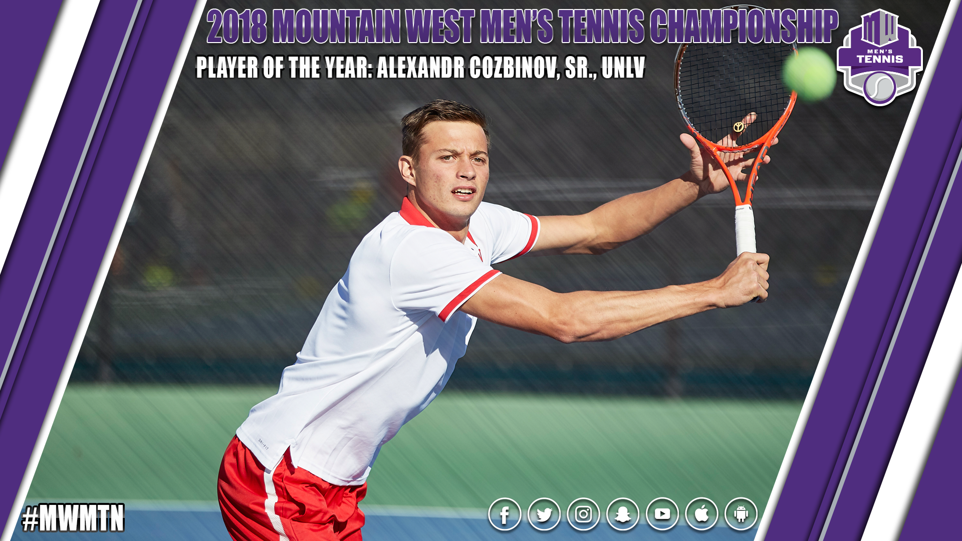 UNLV's Alexandr Cozbinov Selected as Men's Tennis Player of The Year; All-Conference Singles and Doubles Announced