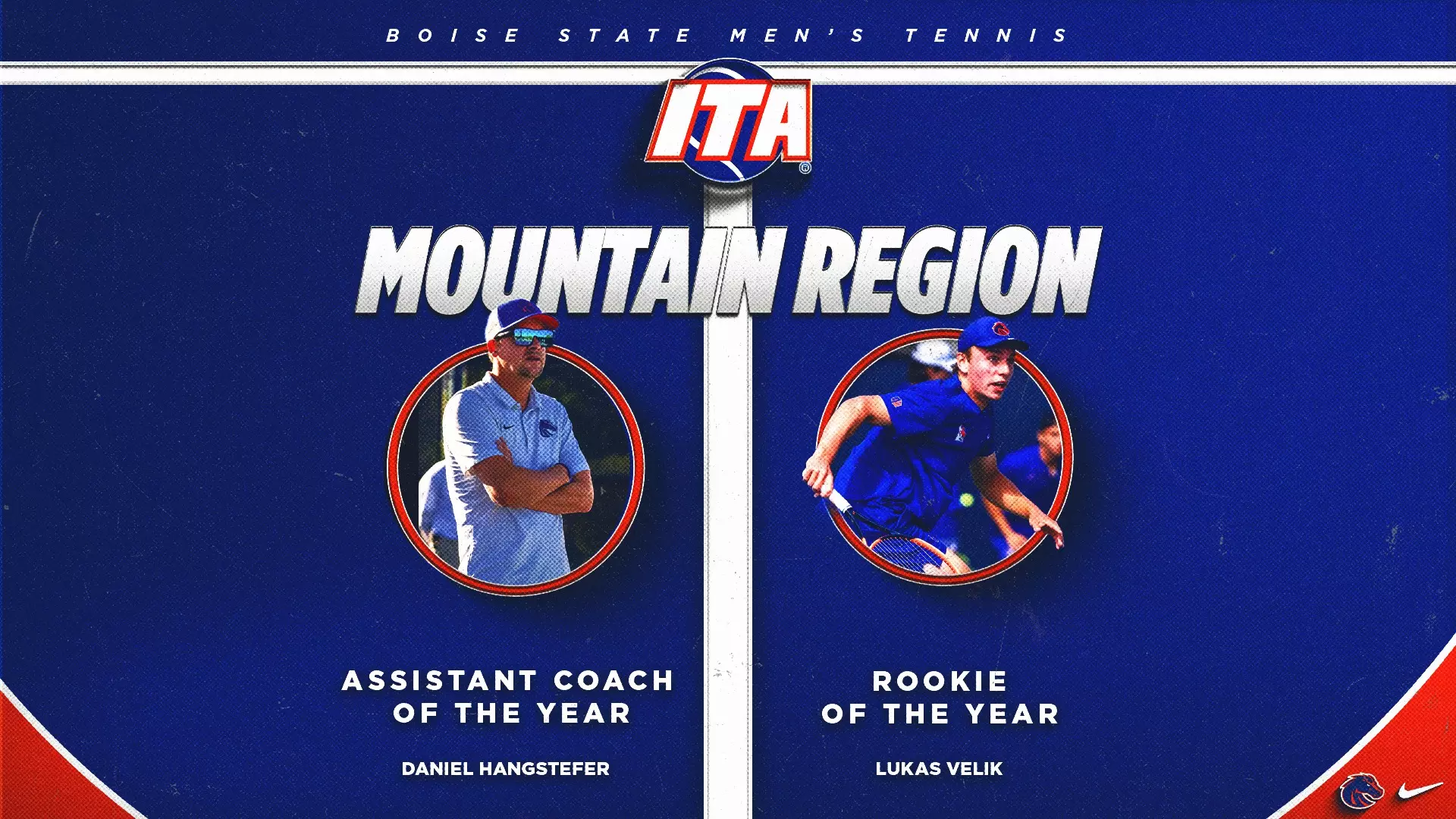 Boise State’s Velik and Hangstefer Honored by ITA