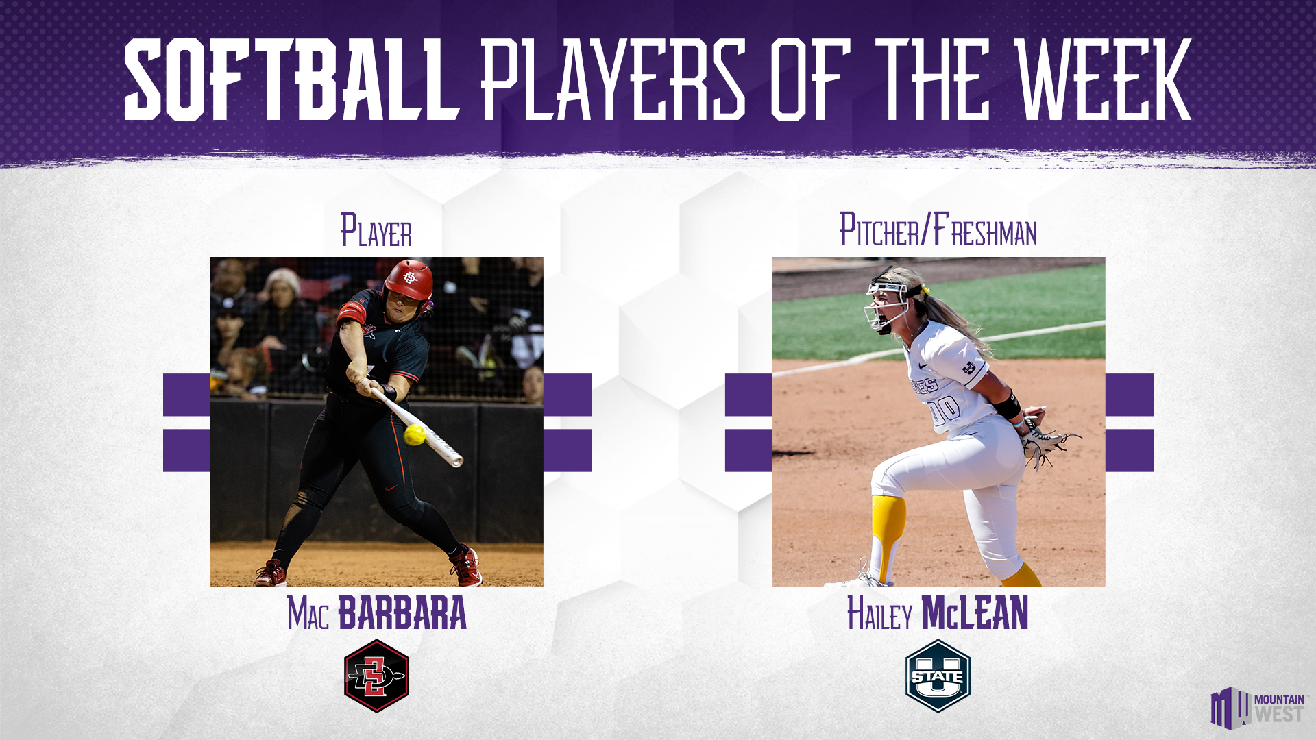 MW Softball Players of the Week - April 18