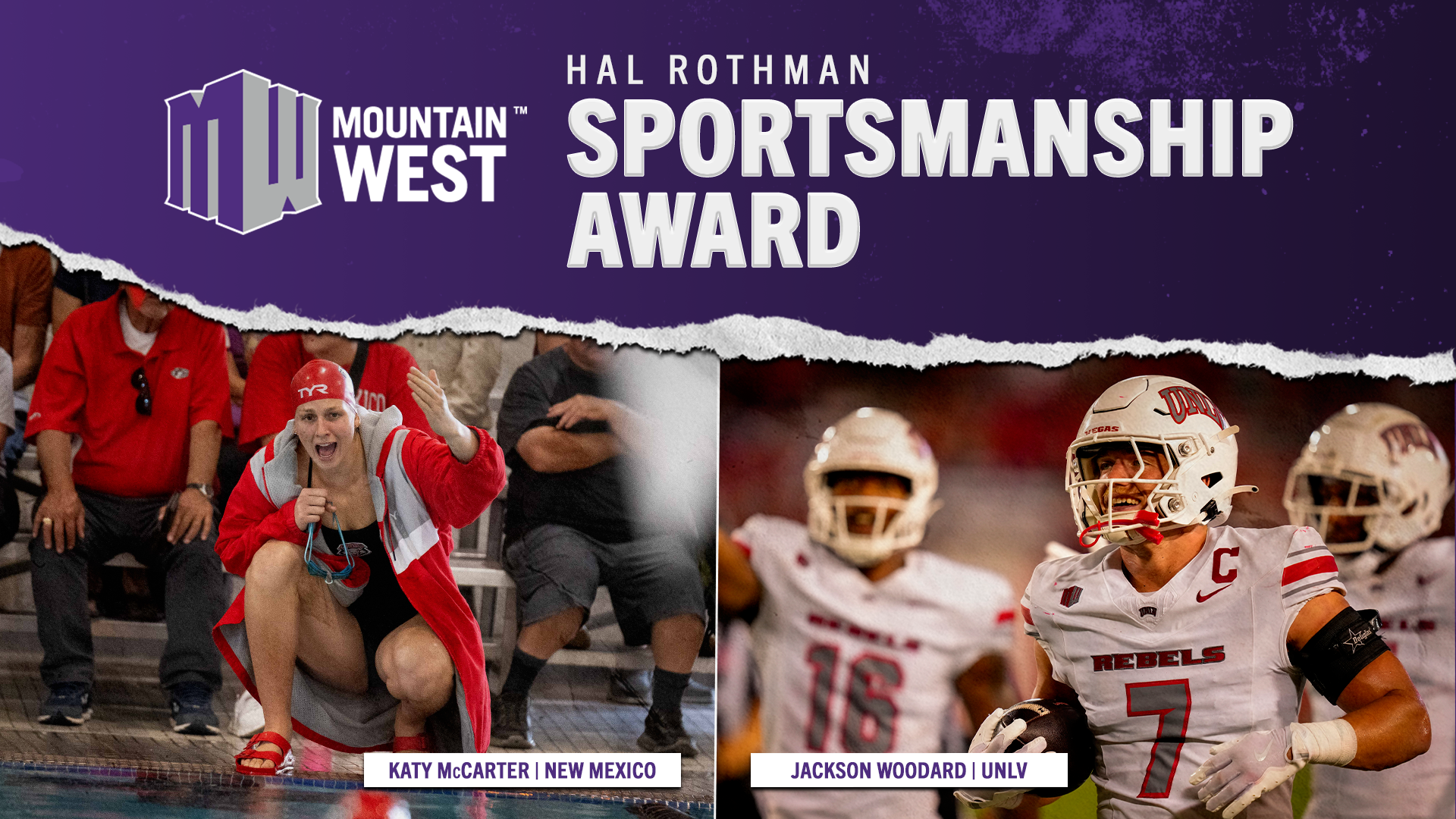 New Mexico's McCarter, UNLV's Woodard Named 2024-25 Hal Rothman Sportsmanship Award Winners