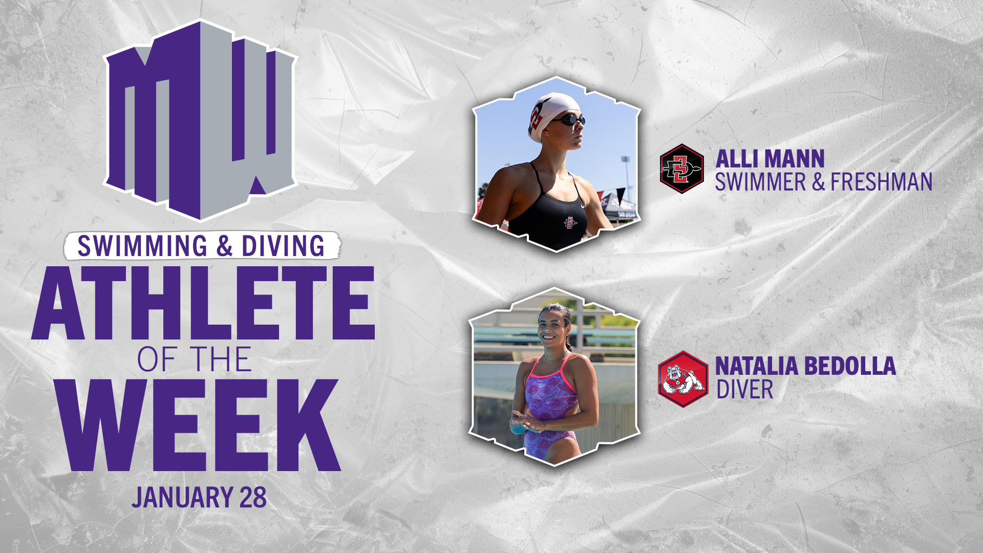 MW Swimming & Diving Athletes of the Week - Jan. 28