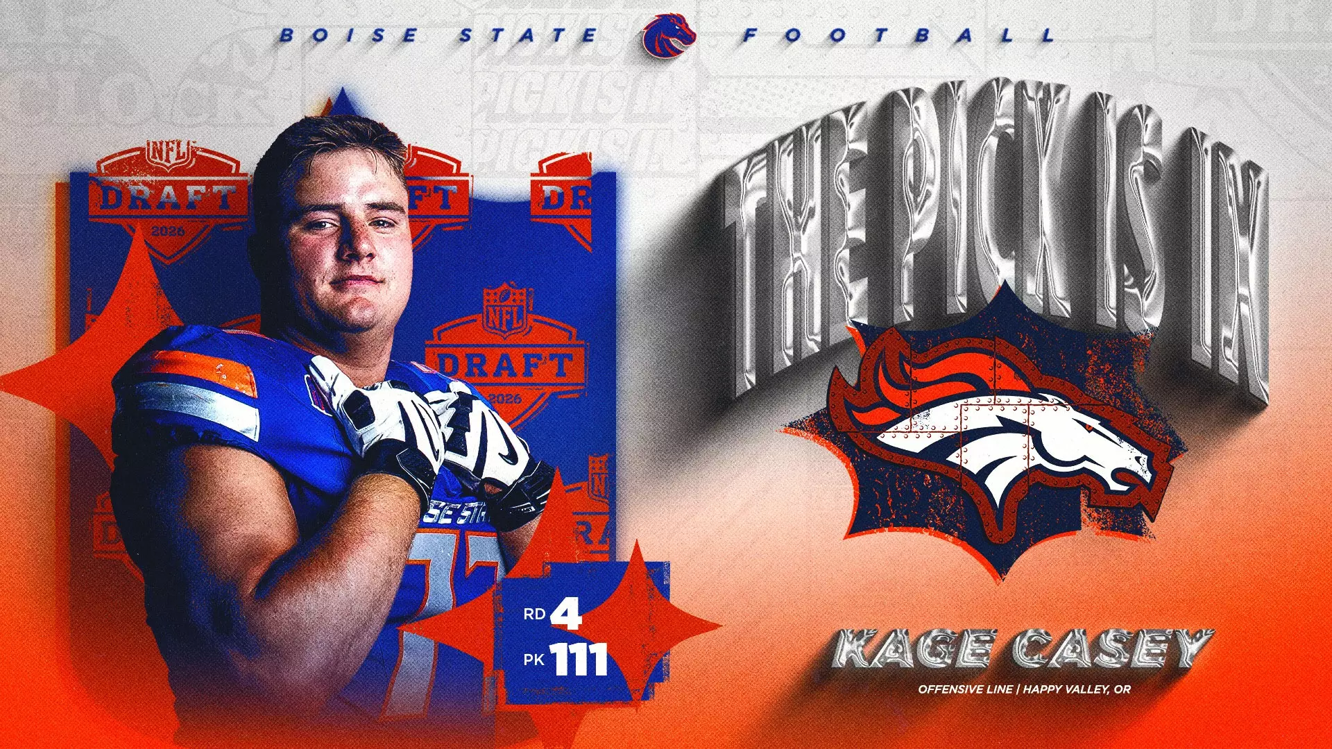 Kage Casey Drafted By Denver Broncos