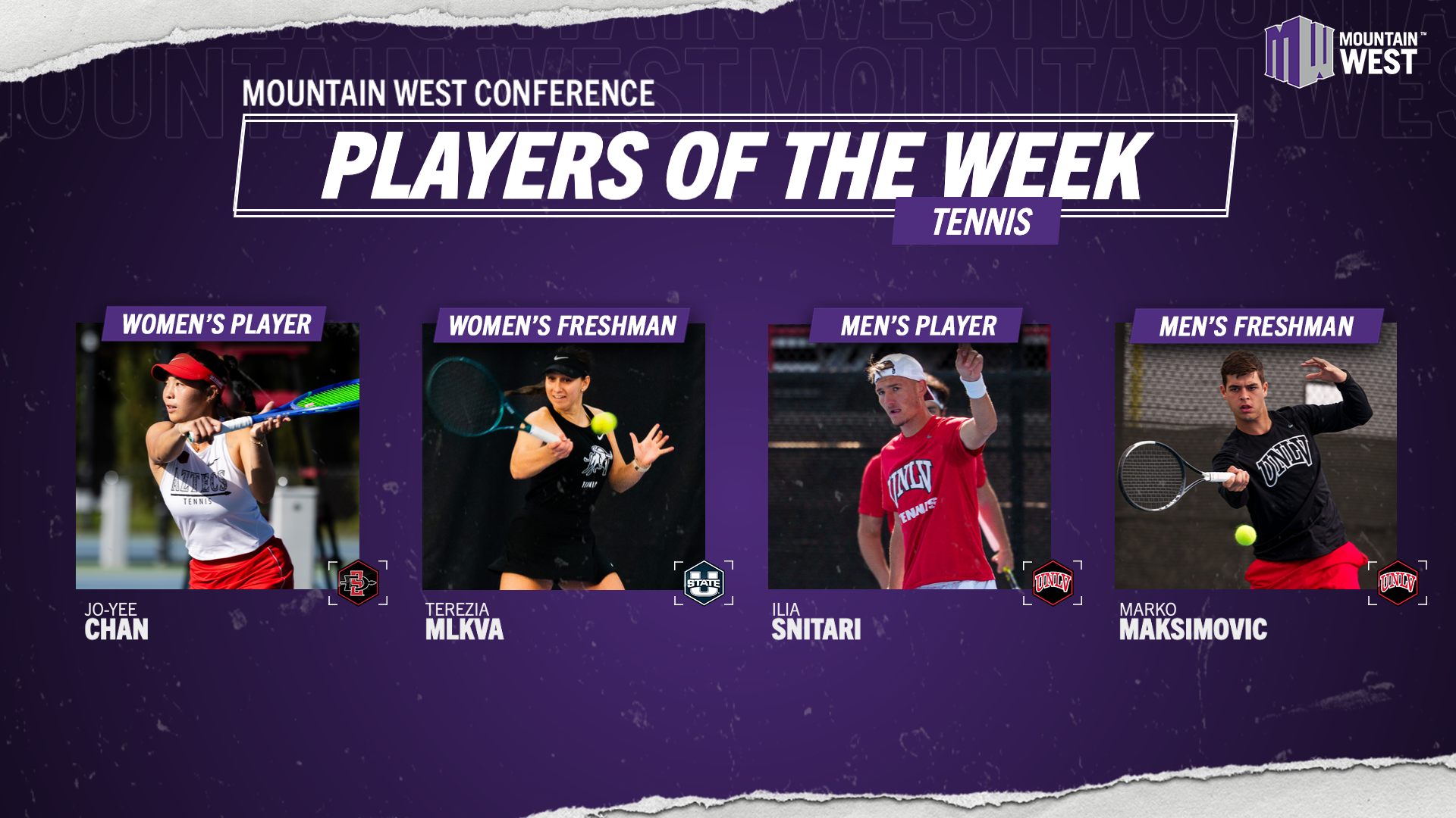 MW Tennis Players of the Week - Feb. 11