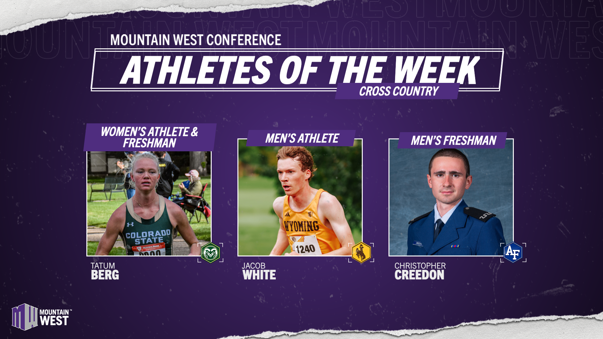 Mountain West Cross Country Athletes of the Week - Sept. 23