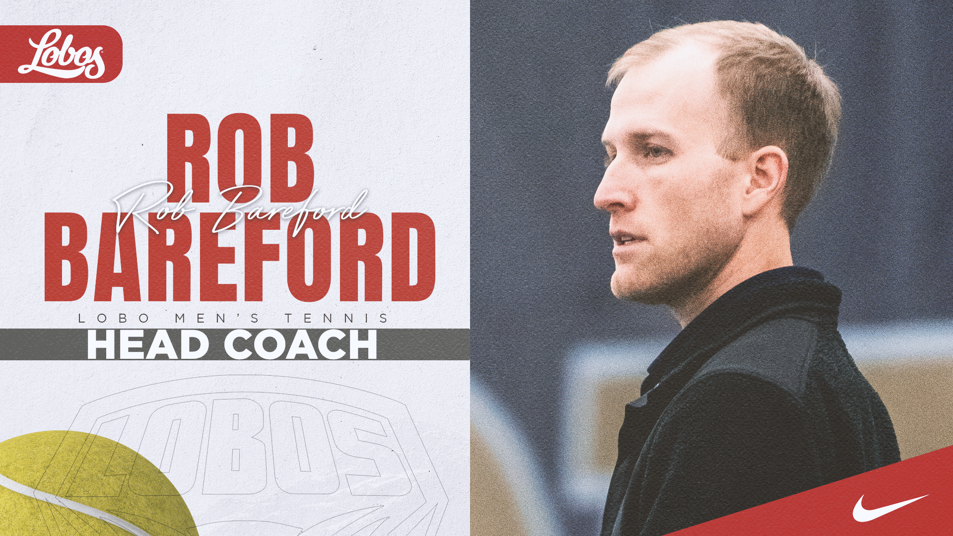 Rob Bareford Named Head Men’s Tennis Coach