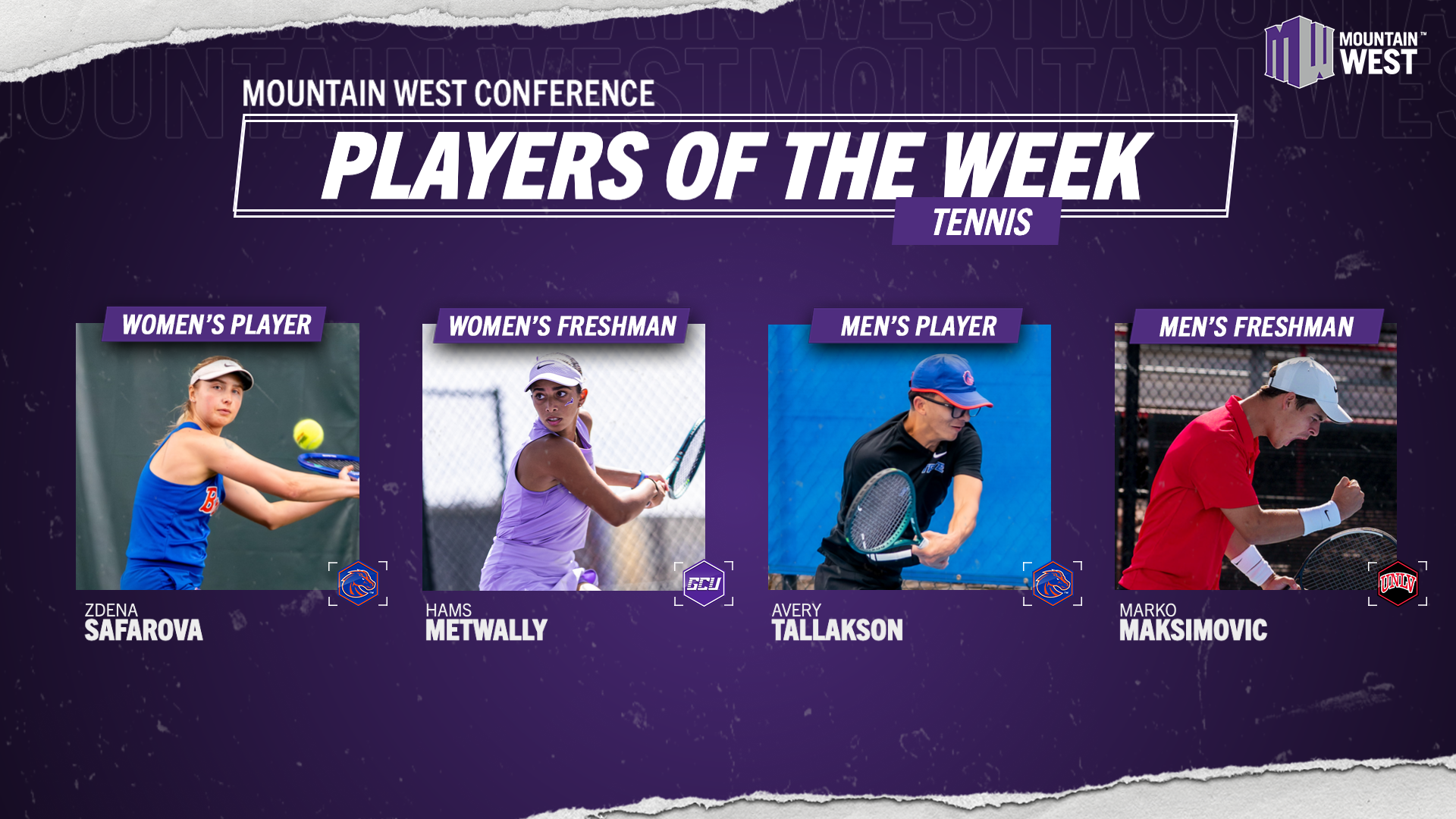 MW Tennis Players of the Week - March 18