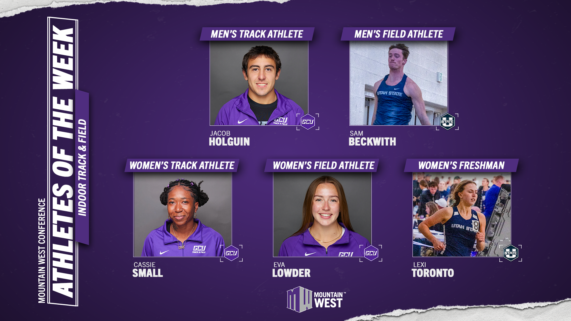 MW Indoor Track & Field Athletes of the Week - Jan. 13
