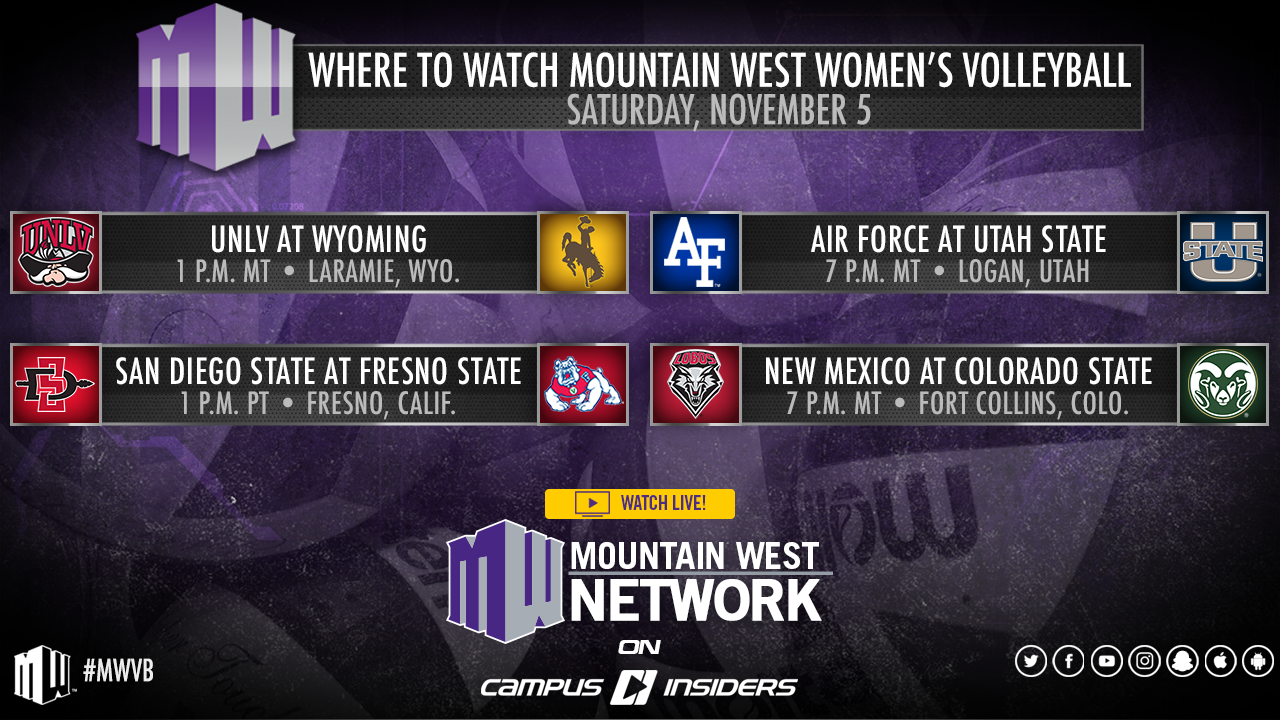 WATCH LIVE ON THE MOUNTAIN WEST NETWORK: MW Women's Volleyball Action