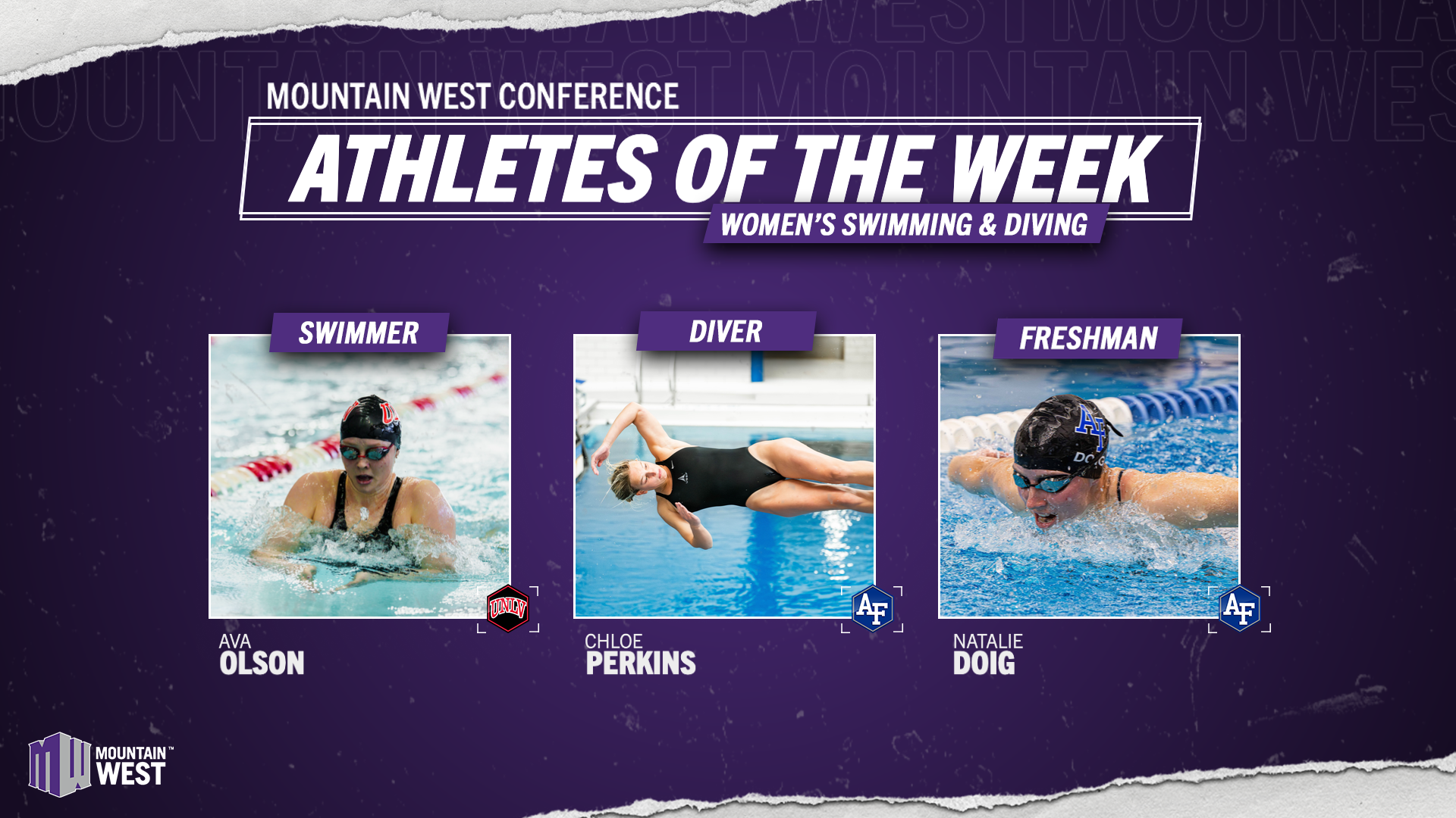 Mountain West Women’s Swimming & Diving Athletes Of The Week – Jan. 13