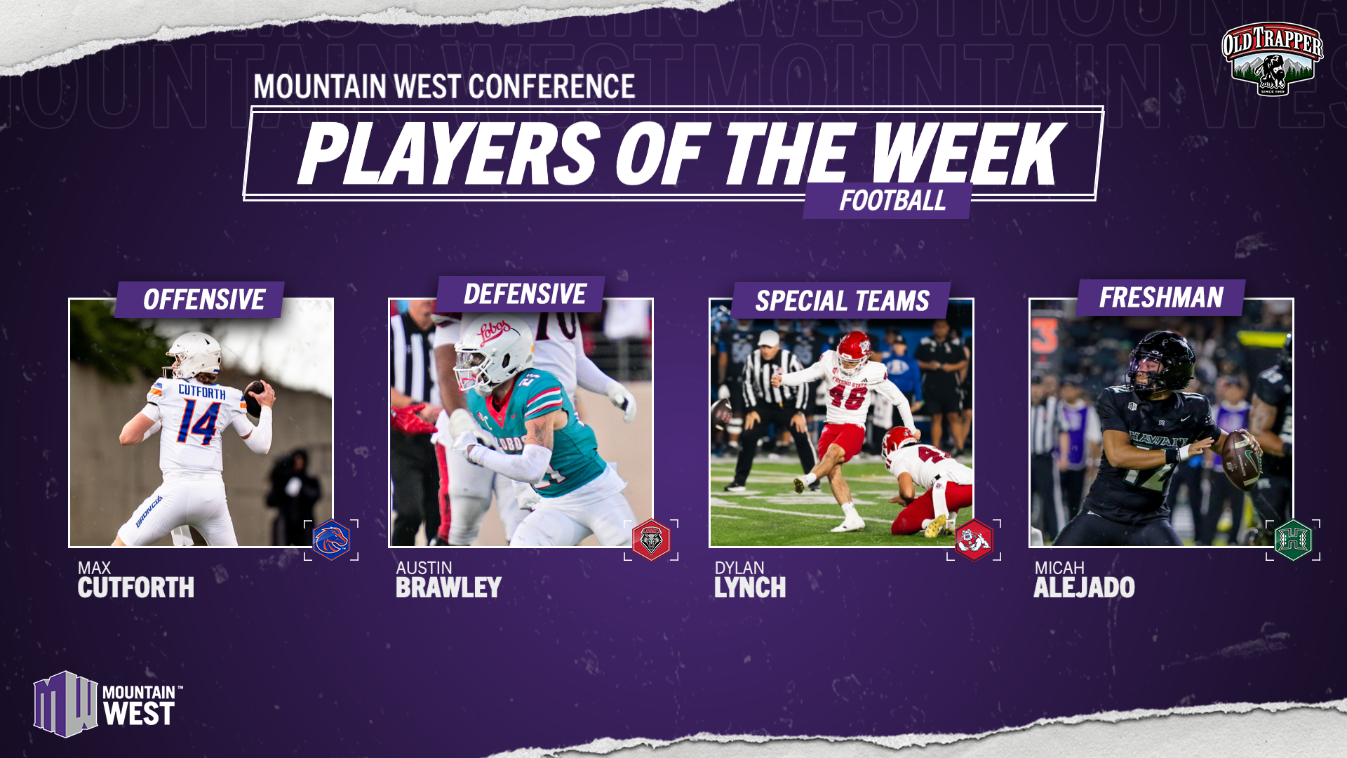 Old Trapper MW Football Players of the Week - Dec. 1