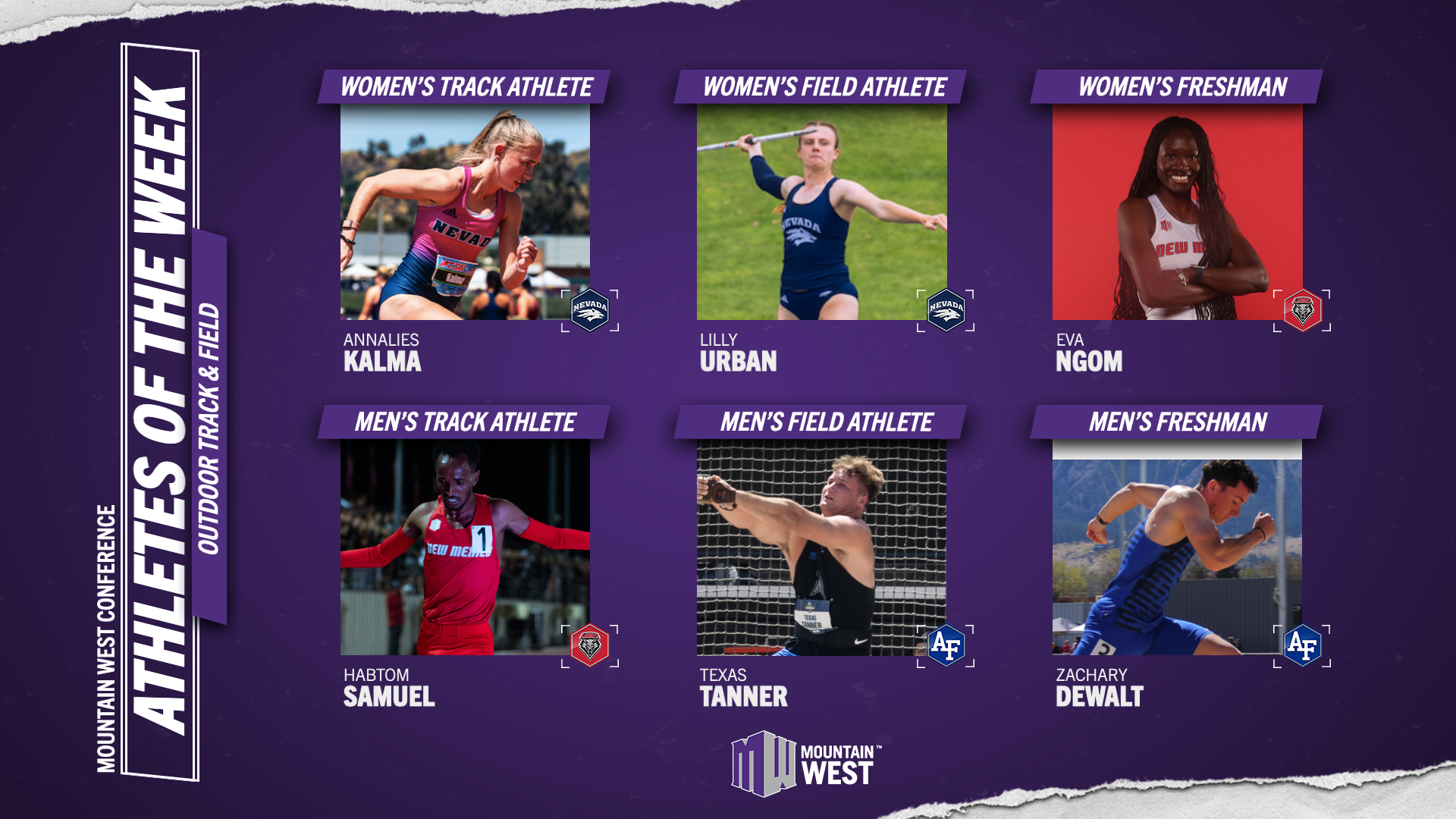 MW Outdoor Track & Field Athletes of the Week - April 21