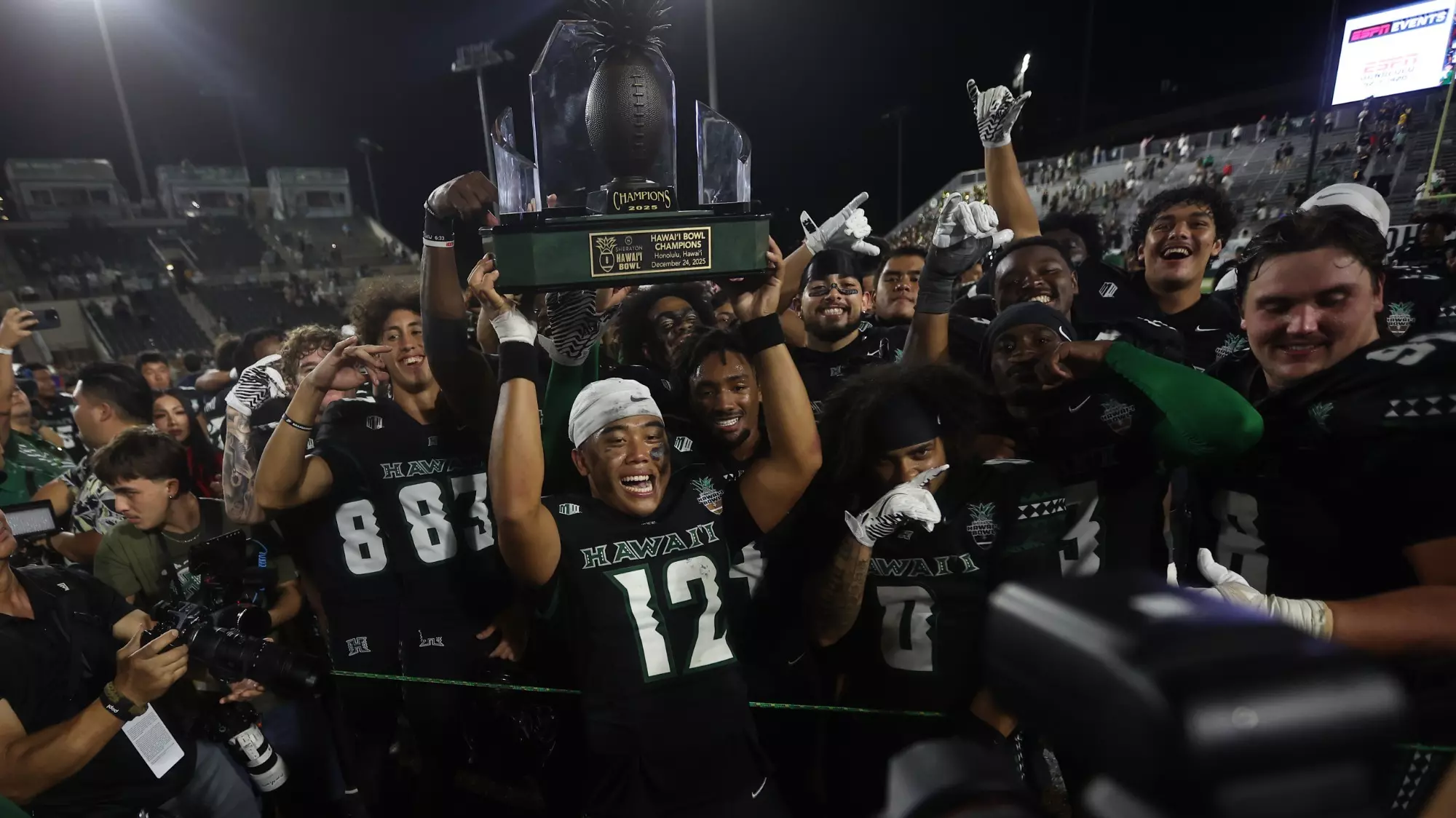 HAWAI‘I BOWL CHAMPIONS: Rainbow Warriors Deliver Thrilling Christmas Eve Comeback Over Cal