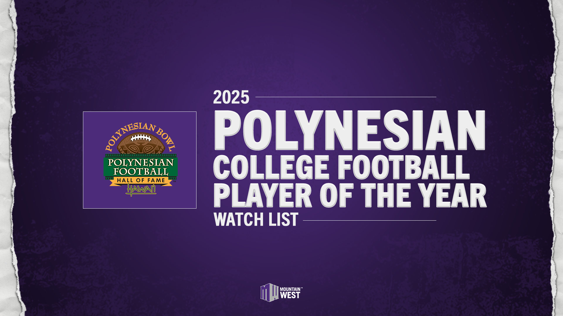 MW Places 12 on Polynesian College Football Player of the Year Watch List