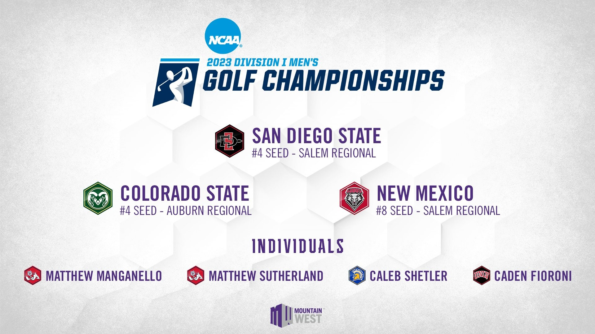 MW Sends Three Teams, Four Individuals to 2023 NCAA Men's Golf Regionals