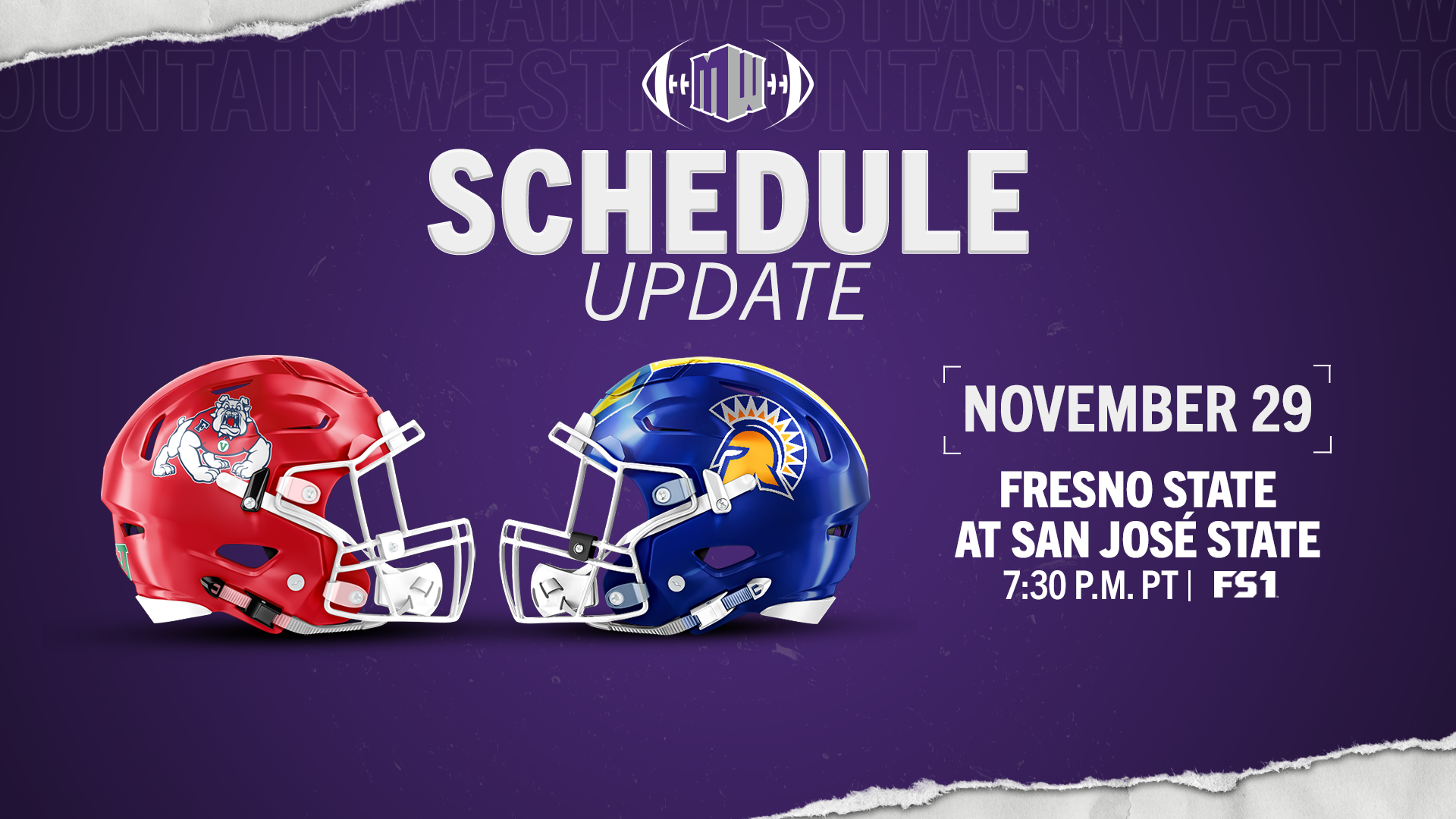 Fresno State at San José State to Air on FS1 on Nov. 29