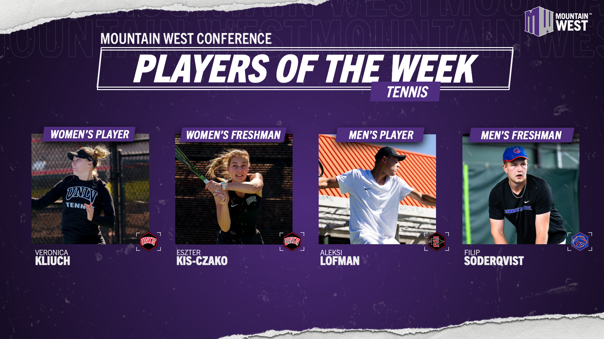 MW Tennis Players of the Week - March 11