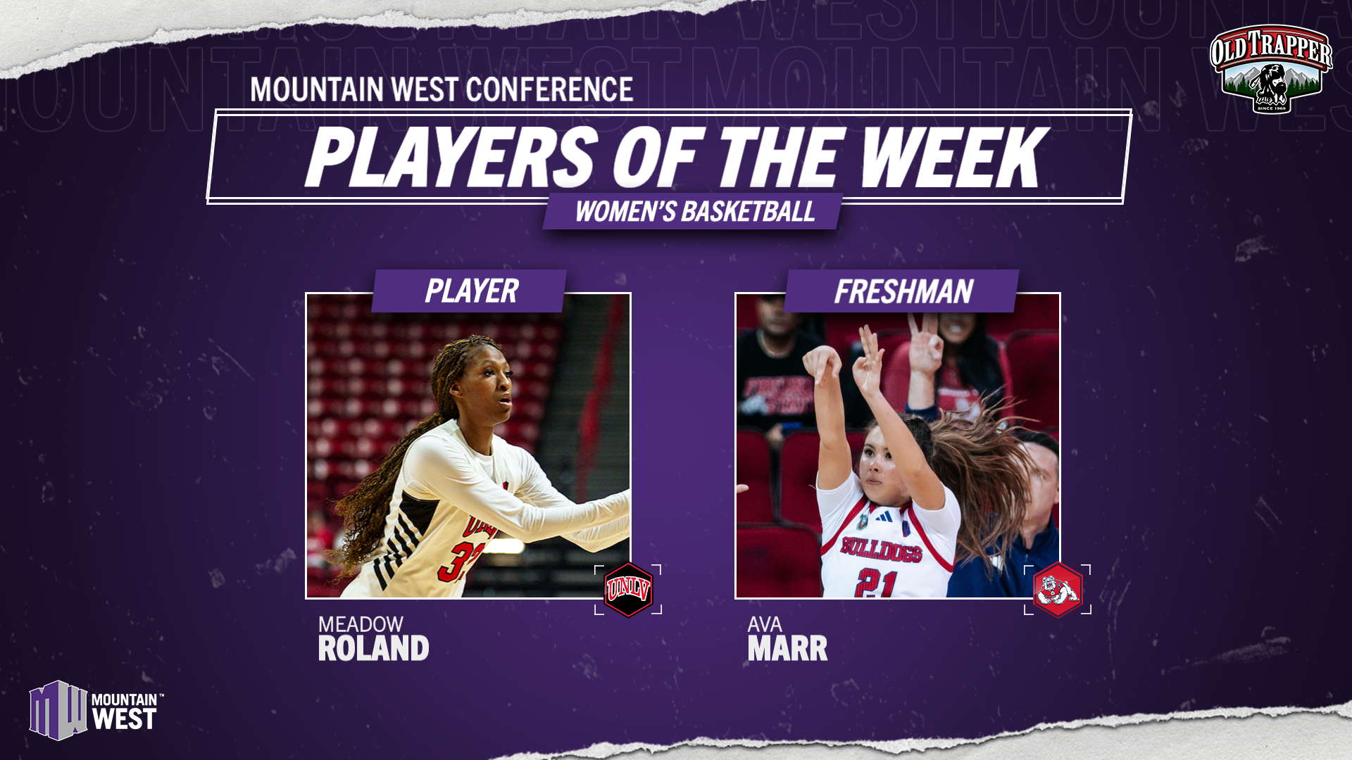 Old Trapper Mountain West Women's Basketball Players of the Week - Dec. 1