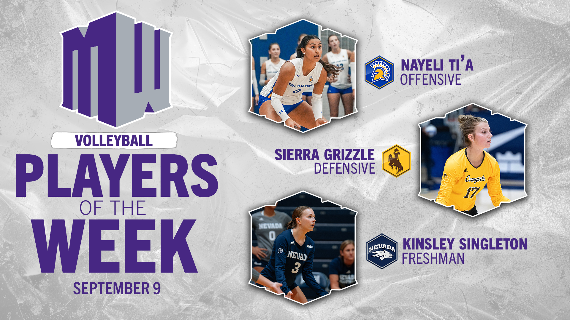 MW Volleyball Players of the Week - Sept. 9