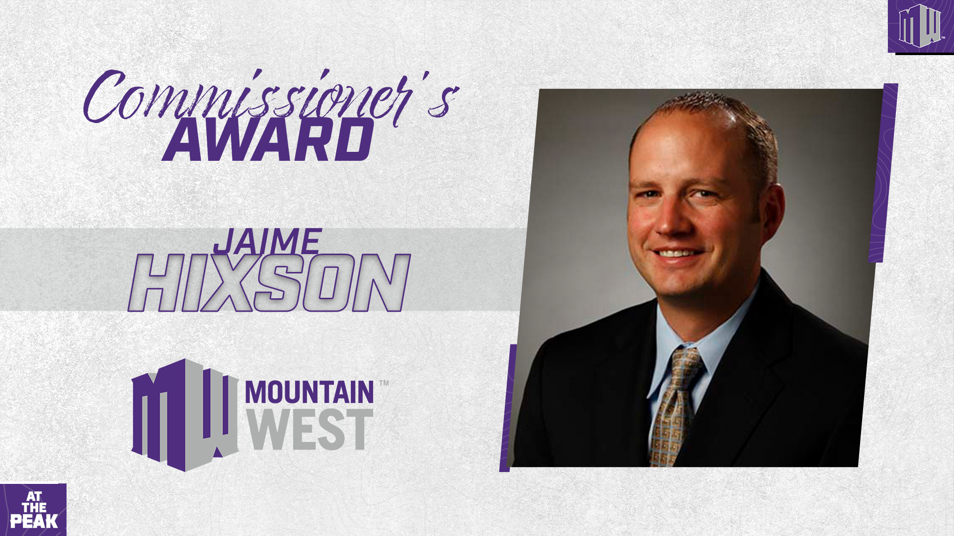 Mountain West's Hixson Honored with Commissioner's Award
