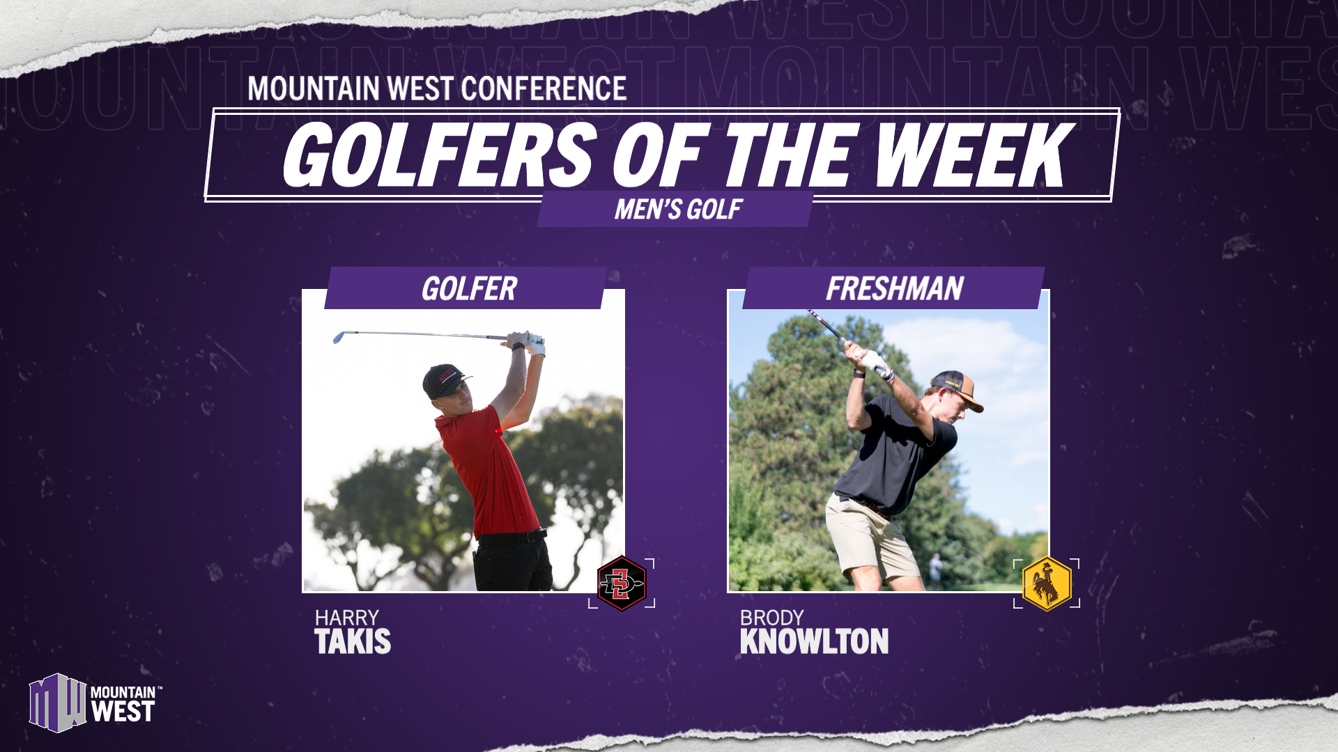 Mountain West Men's Golfers of the Week - Jan. 29