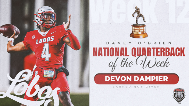 Dampier Named Week 12 Davey O’Brien National Quarterback of the Week