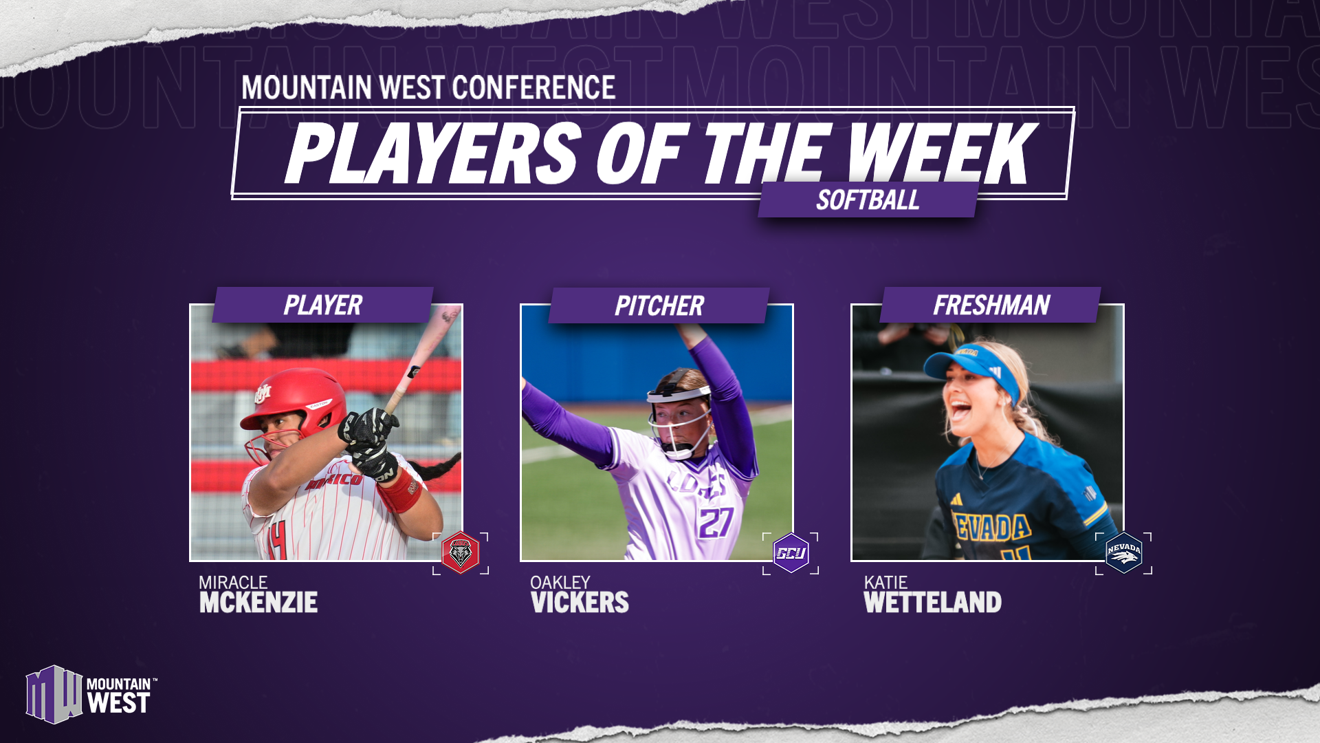 Mountain West Softball Players of the Week - March 9