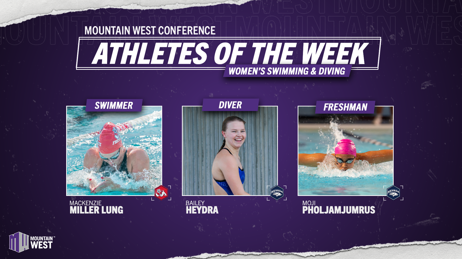 Mountain West Women’s Swimming & Diving Athletes Of The Week – Nov. 4