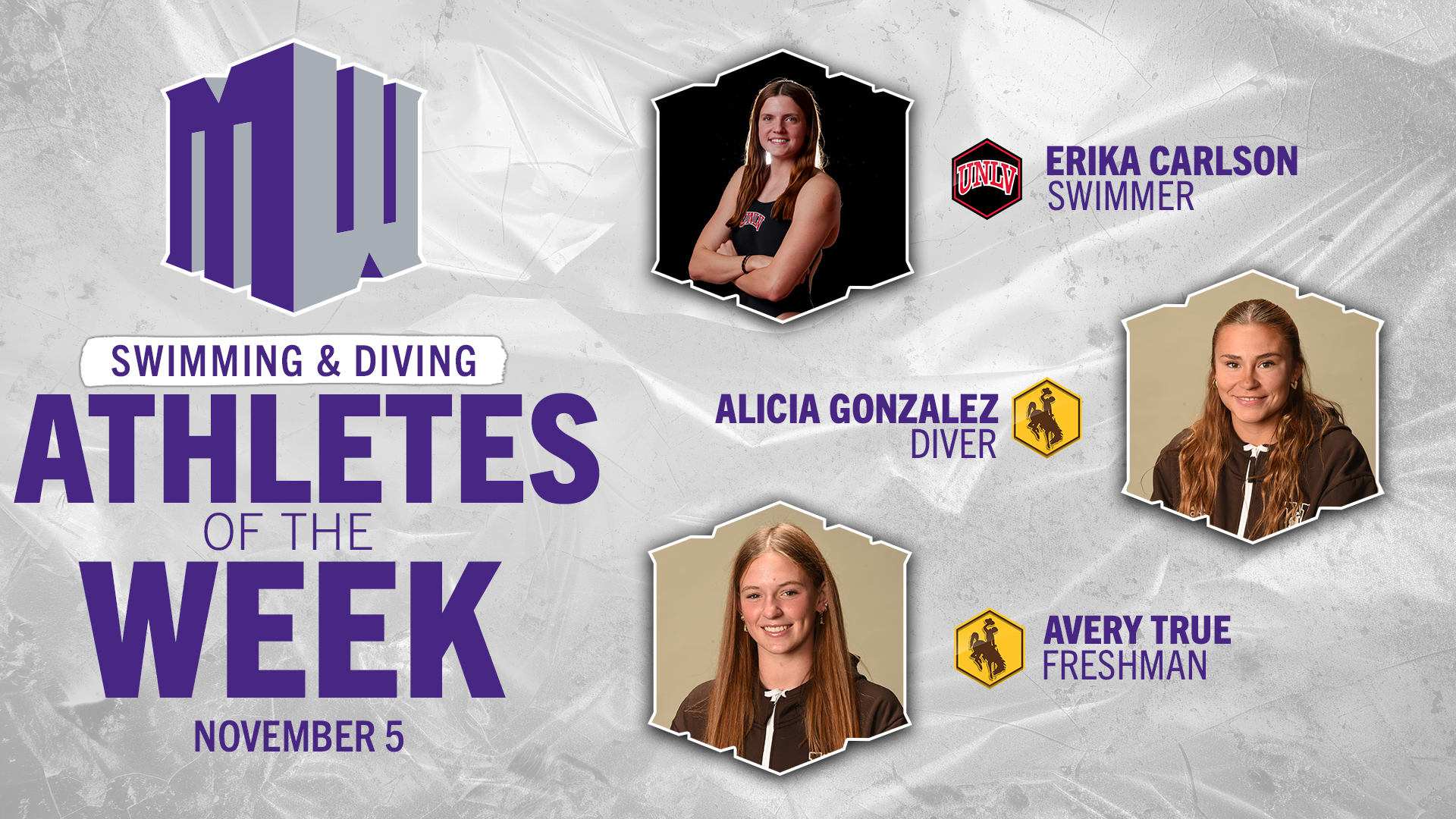 MW Swimming & Diving Athletes of the Week - Nov. 5