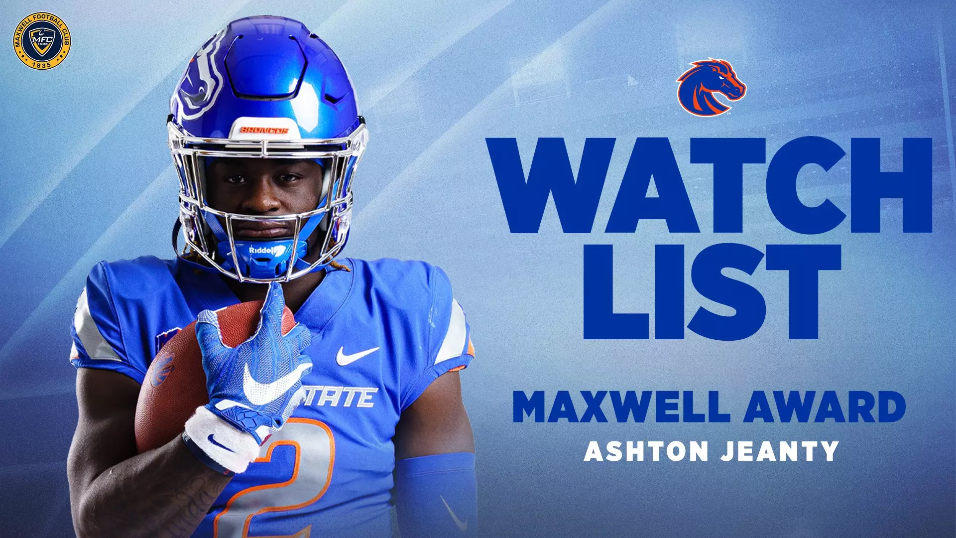 Maxwell Award Adds Ashton Jeanty to Midseason Watch List