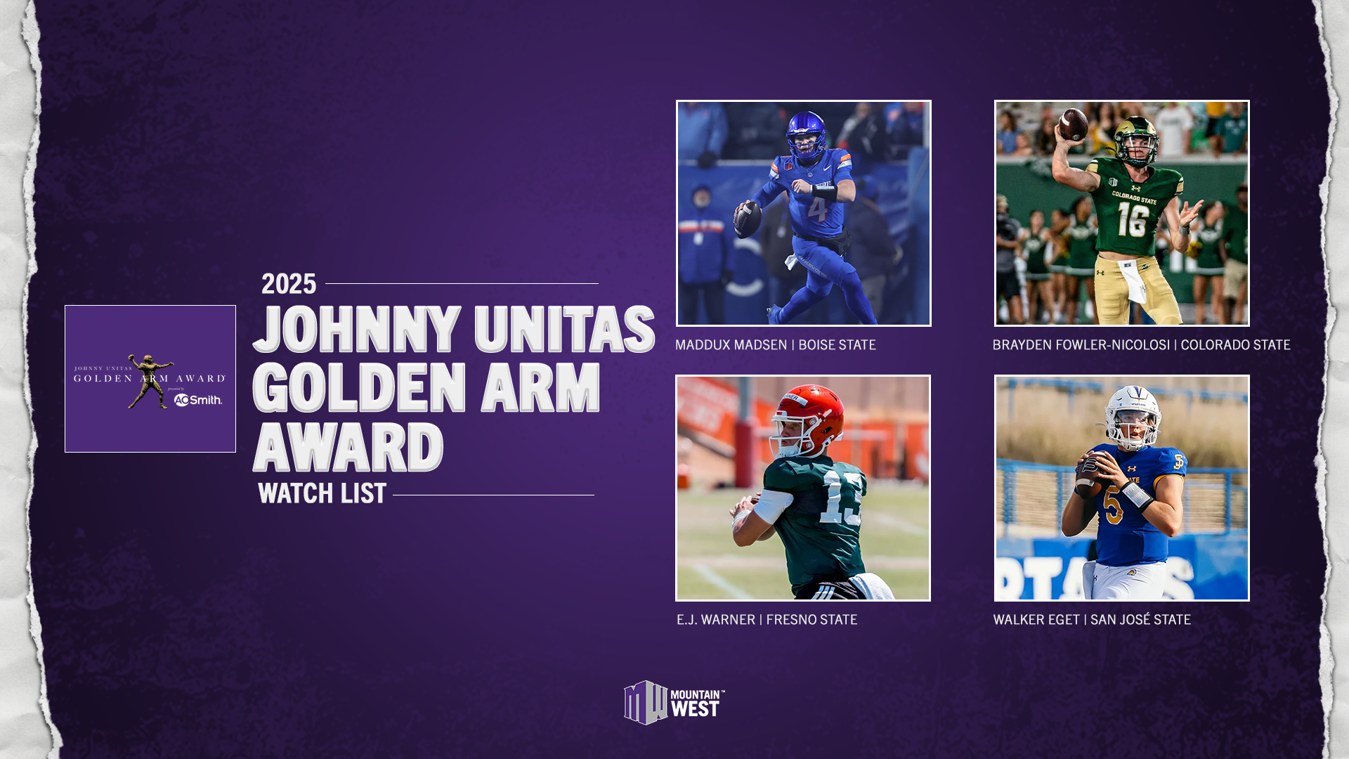 Four MW QBs on Johnny Unitas Golden Arm Award Watch List