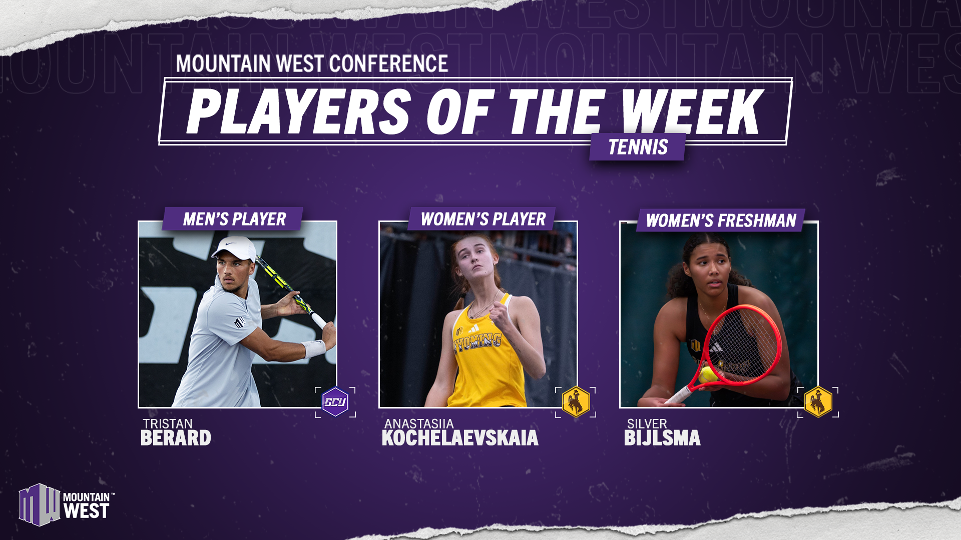 MW Tennis Players of the Week - Jan. 21