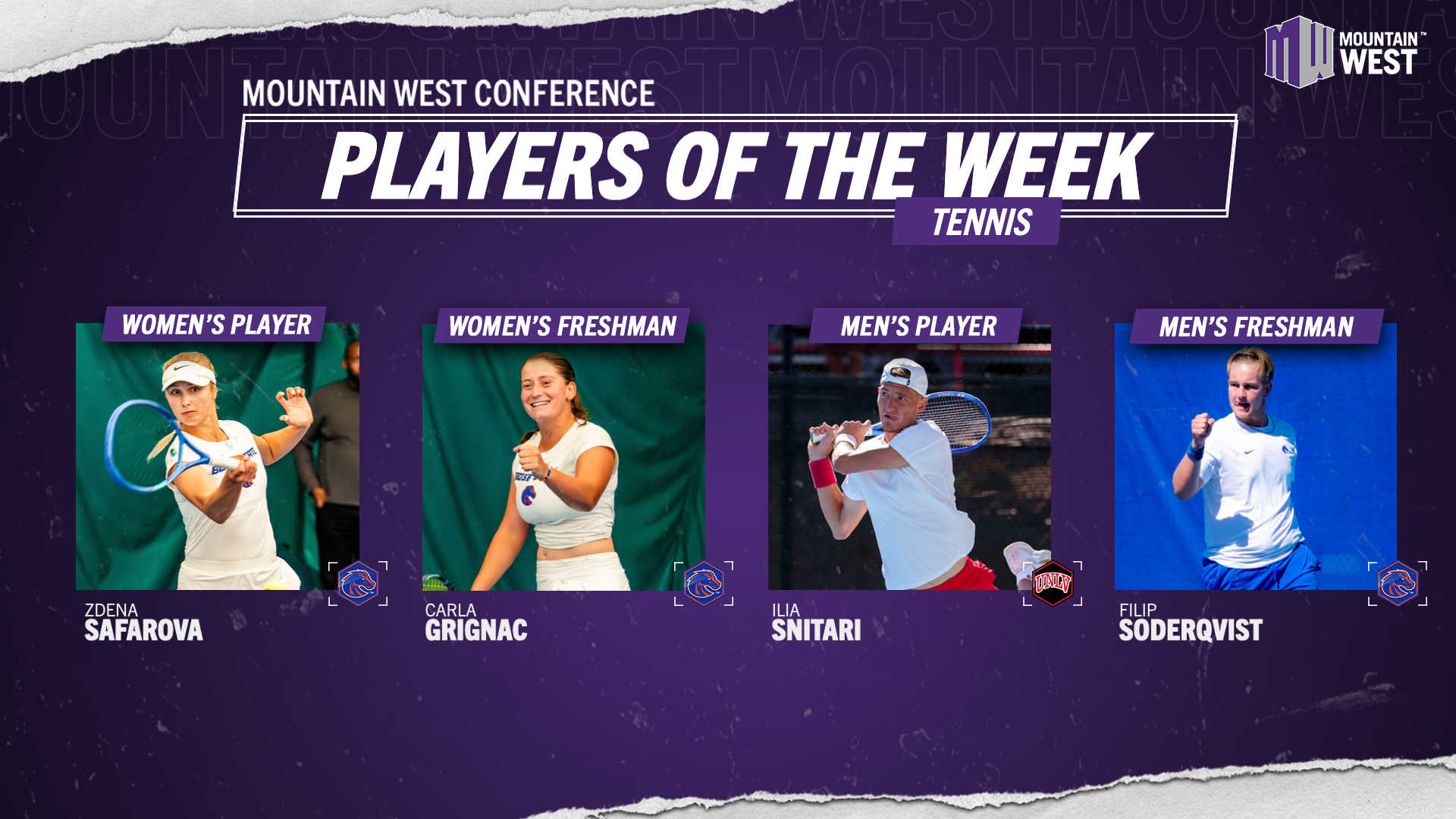MW Tennis Players of the Week - April 15