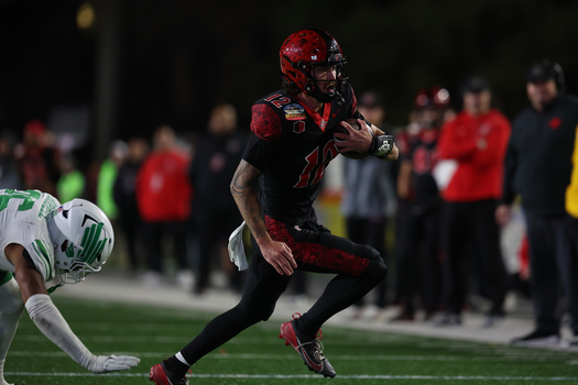 Aztecs' Late Rally Falls Short Against No. 25 North Texas, 47-49