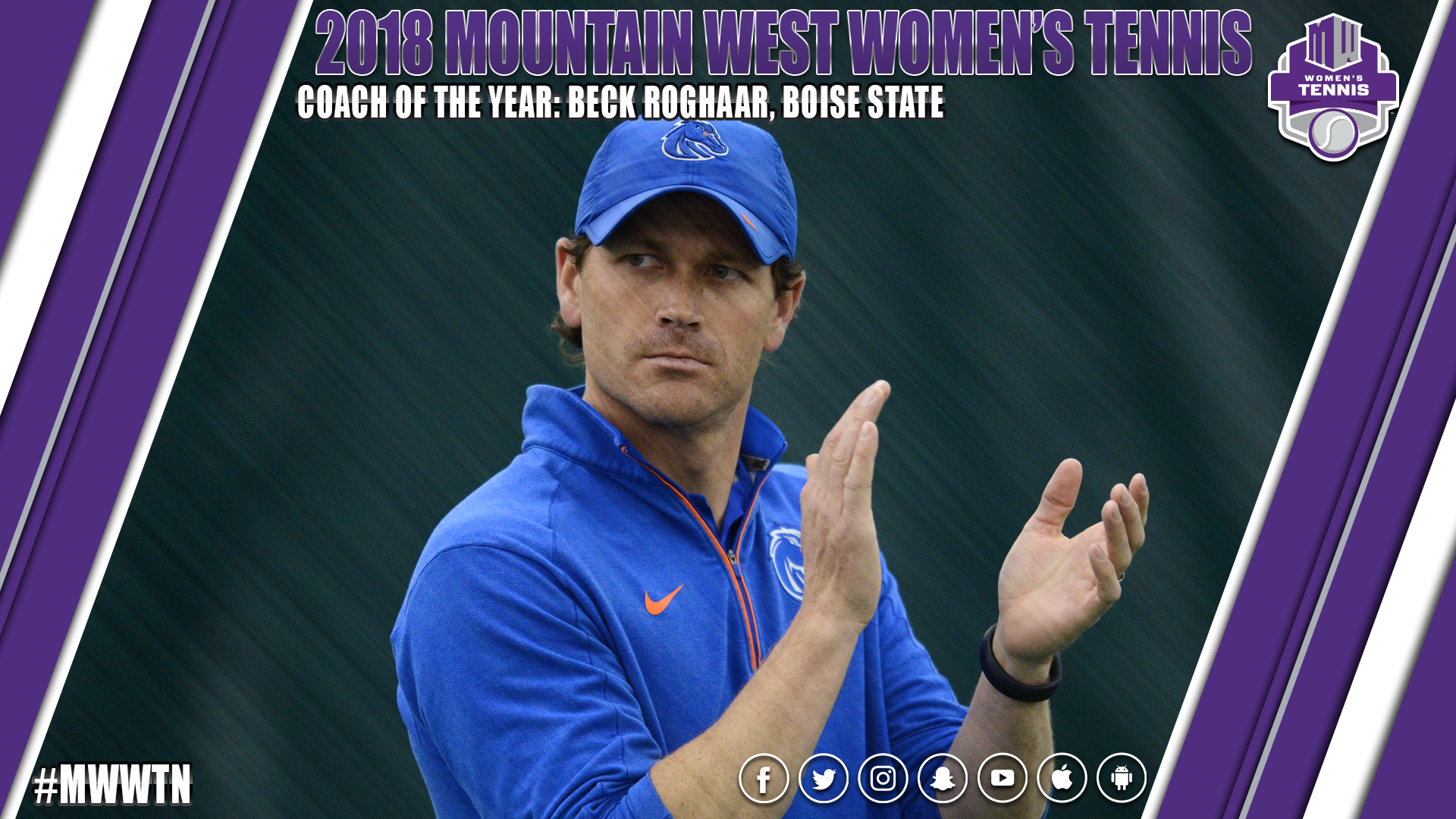 Boise State's Beck Roghaar Selected As Mountain West Women's Tennis Coach of The Year
